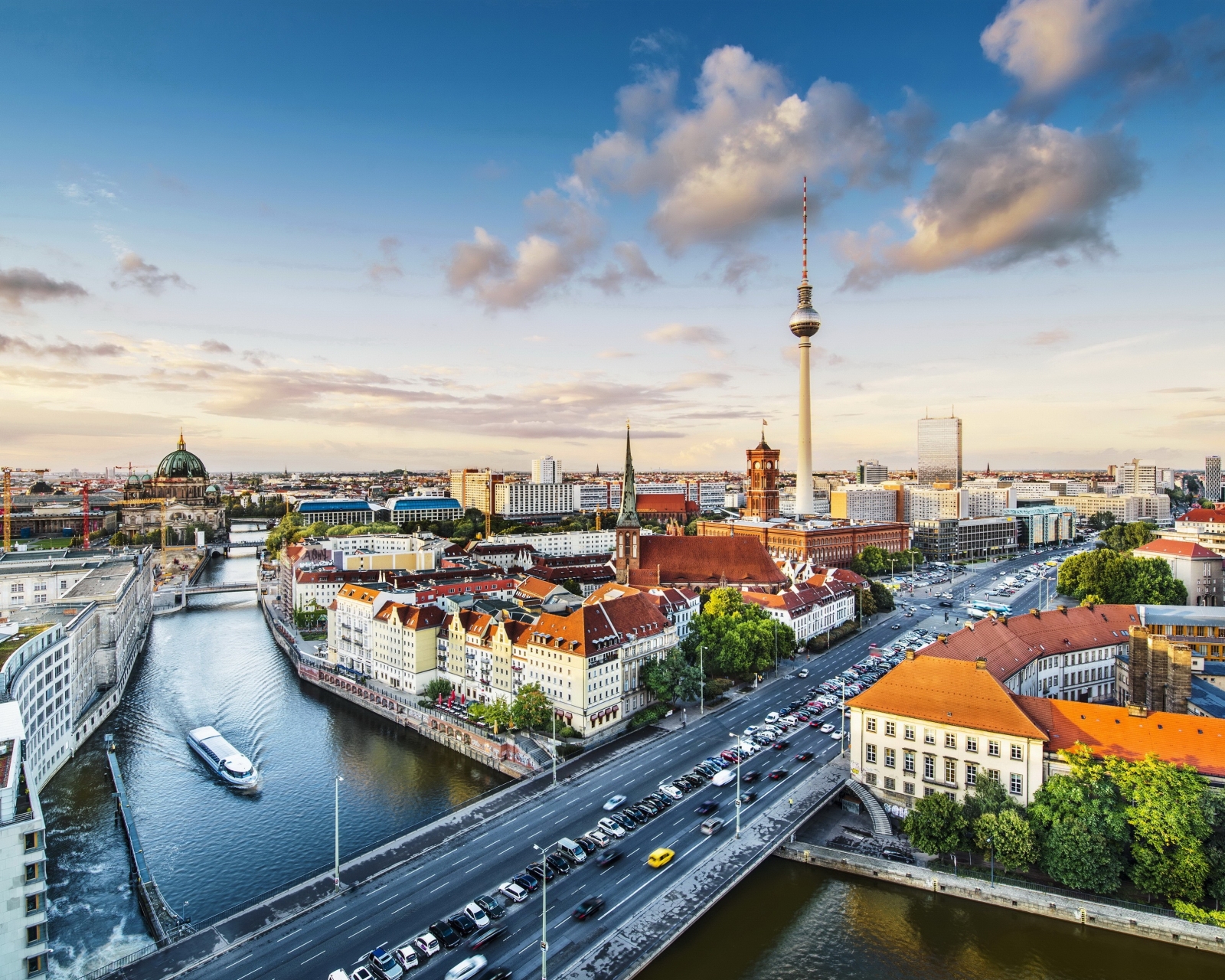 無料モバイル壁紙都市, ベルリン, ドイツ, マンメイド, 運河をダウンロードします。