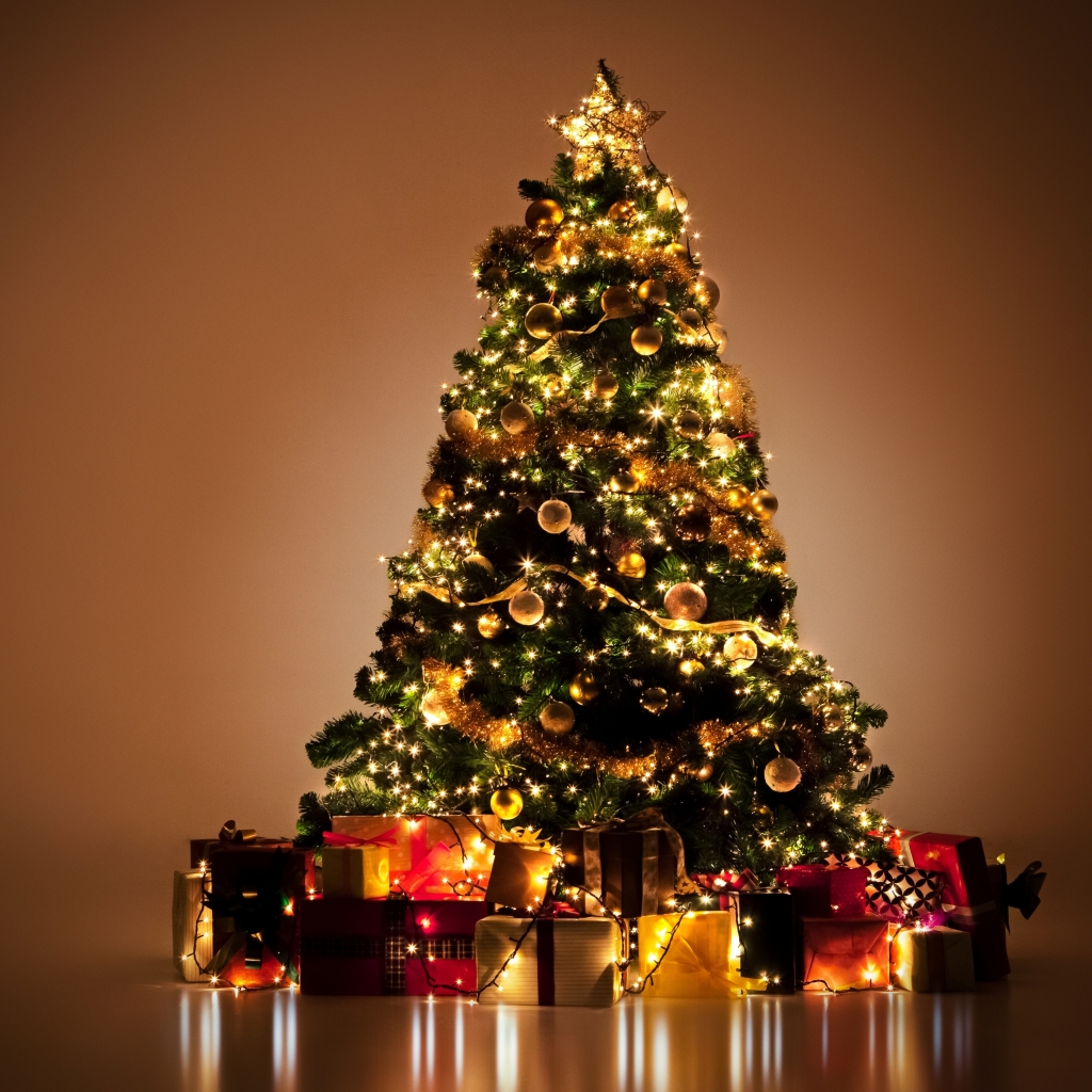 Download mobile wallpaper Christmas, Holiday, Gift, Christmas Tree, Christmas Ornaments, Christmas Lights for free.