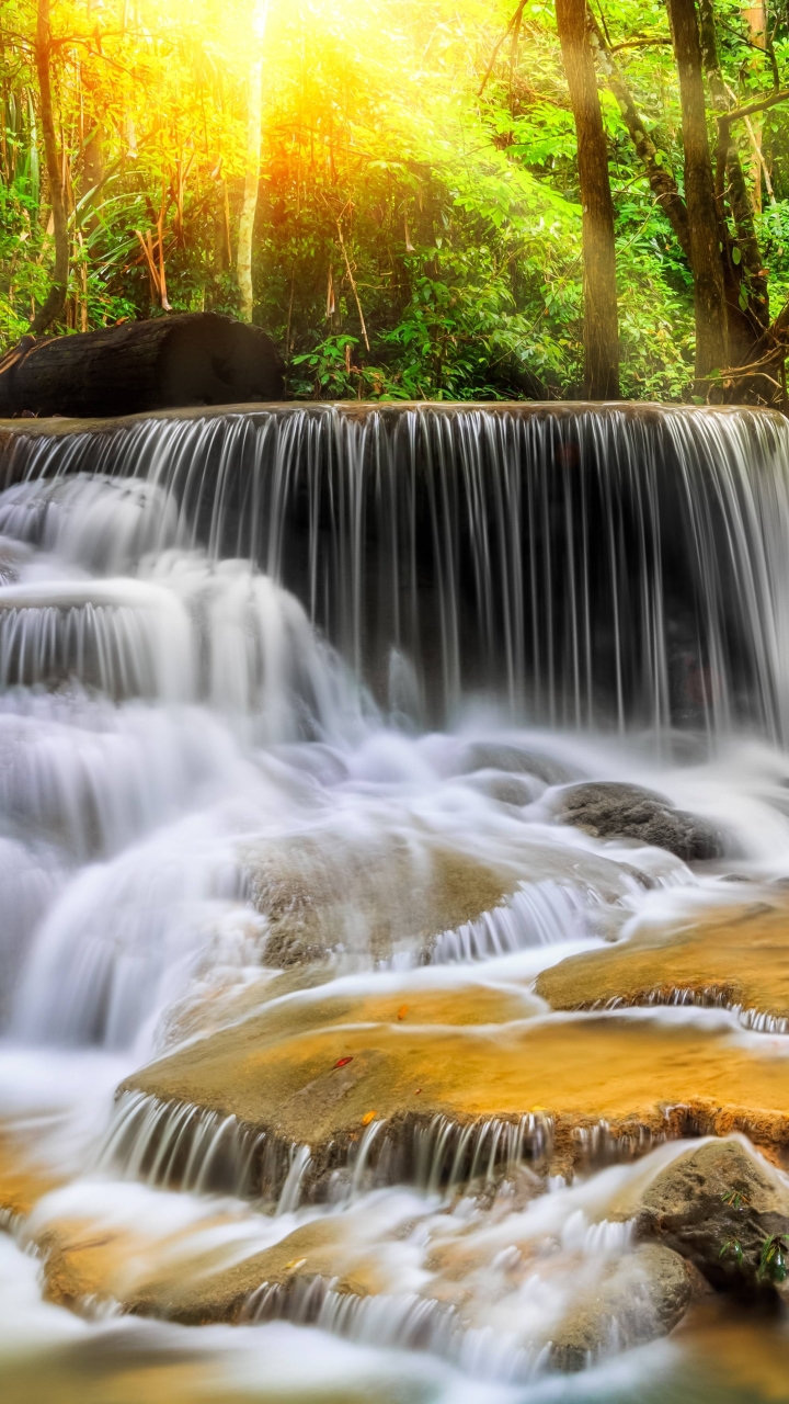earth, erawan waterfall, waterfall, erawan national park, tenasserim hills, thailand, waterfalls