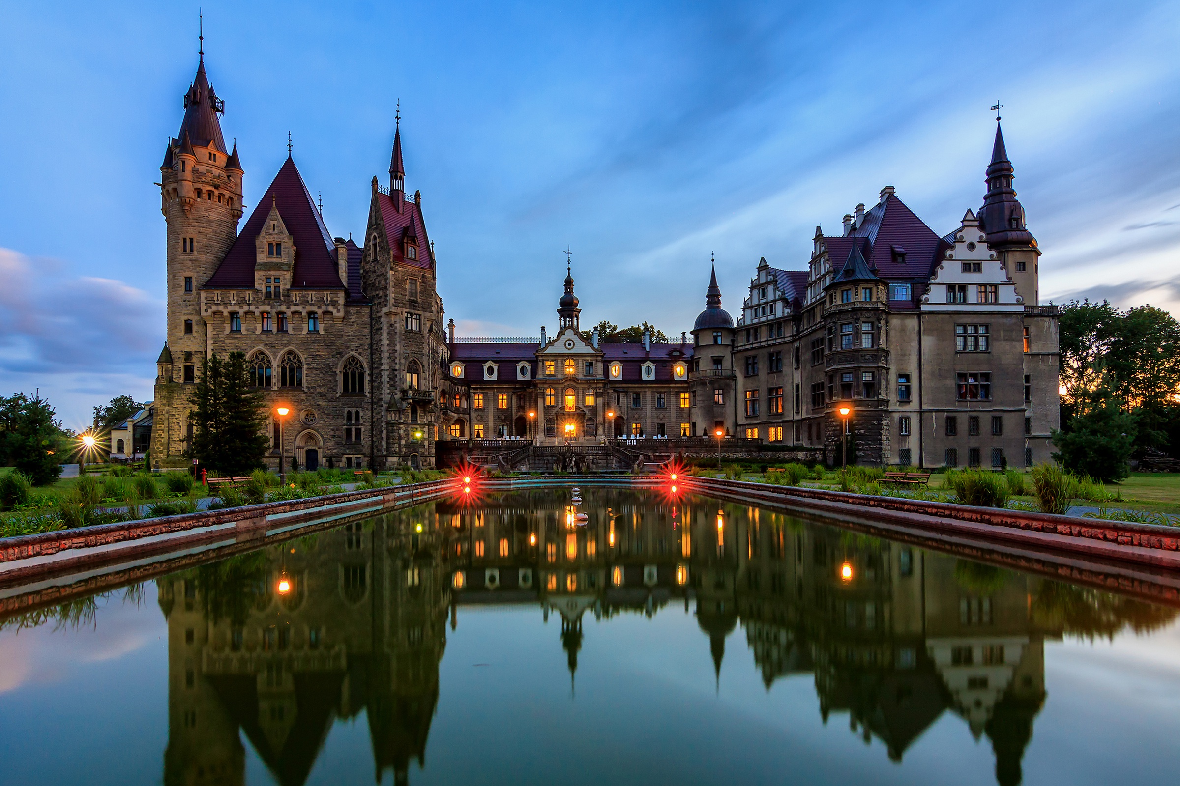 Download mobile wallpaper Castles, Man Made, Moszna Castle for free.