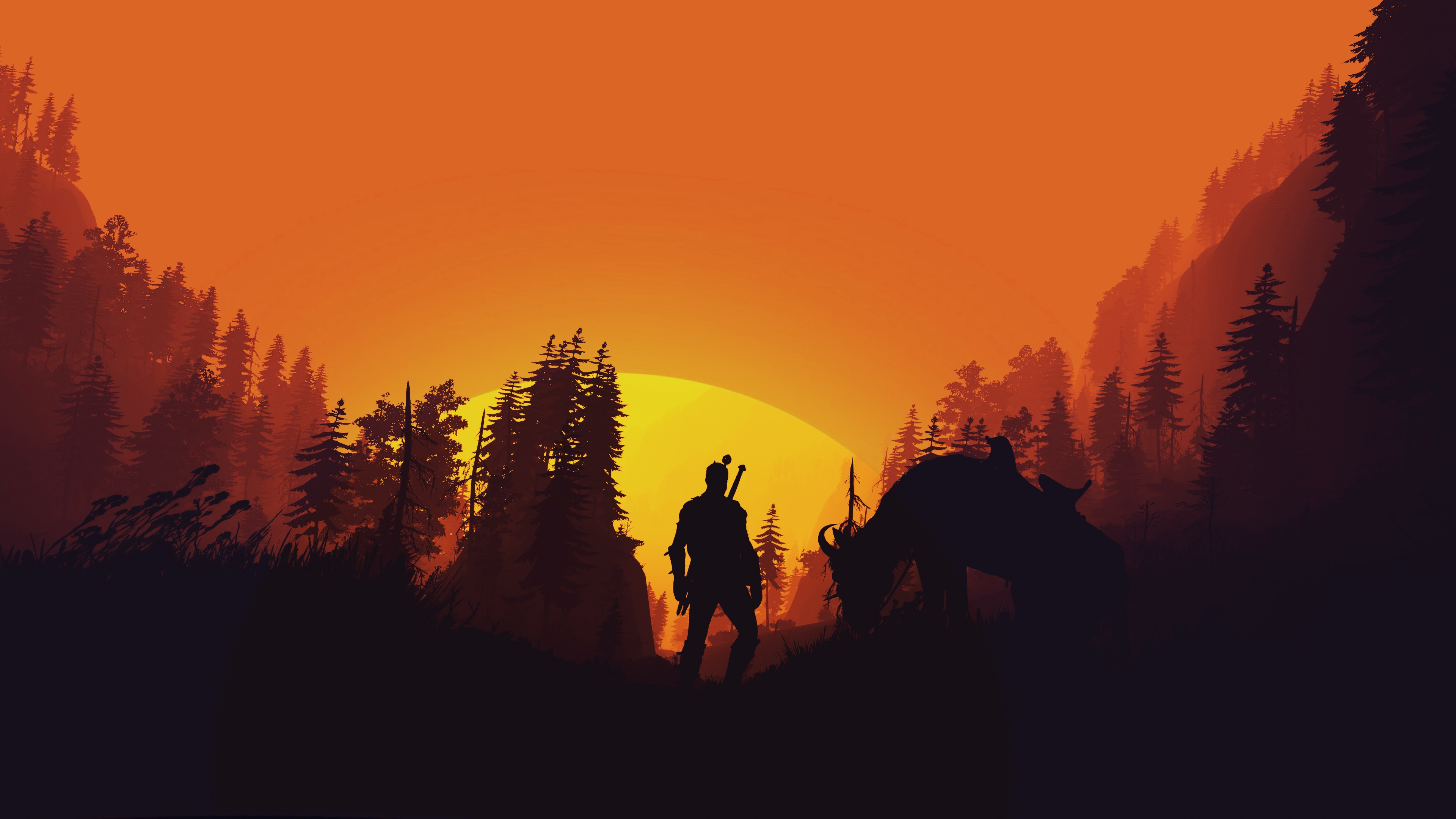 Free download wallpaper Sunset, Video Game, The Witcher, Geralt Of Rivia, The Witcher 3: Wild Hunt on your PC desktop