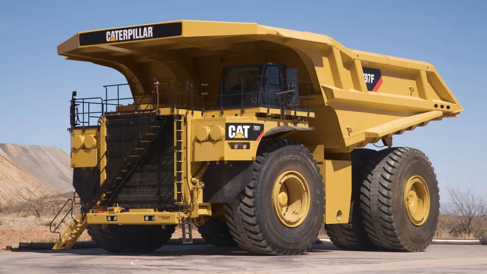 Cat Construction Fleet Pack de 4 véhicules 25 cm Camion Benne, Chargeur Frontal, Excavatrice, Bulldozer