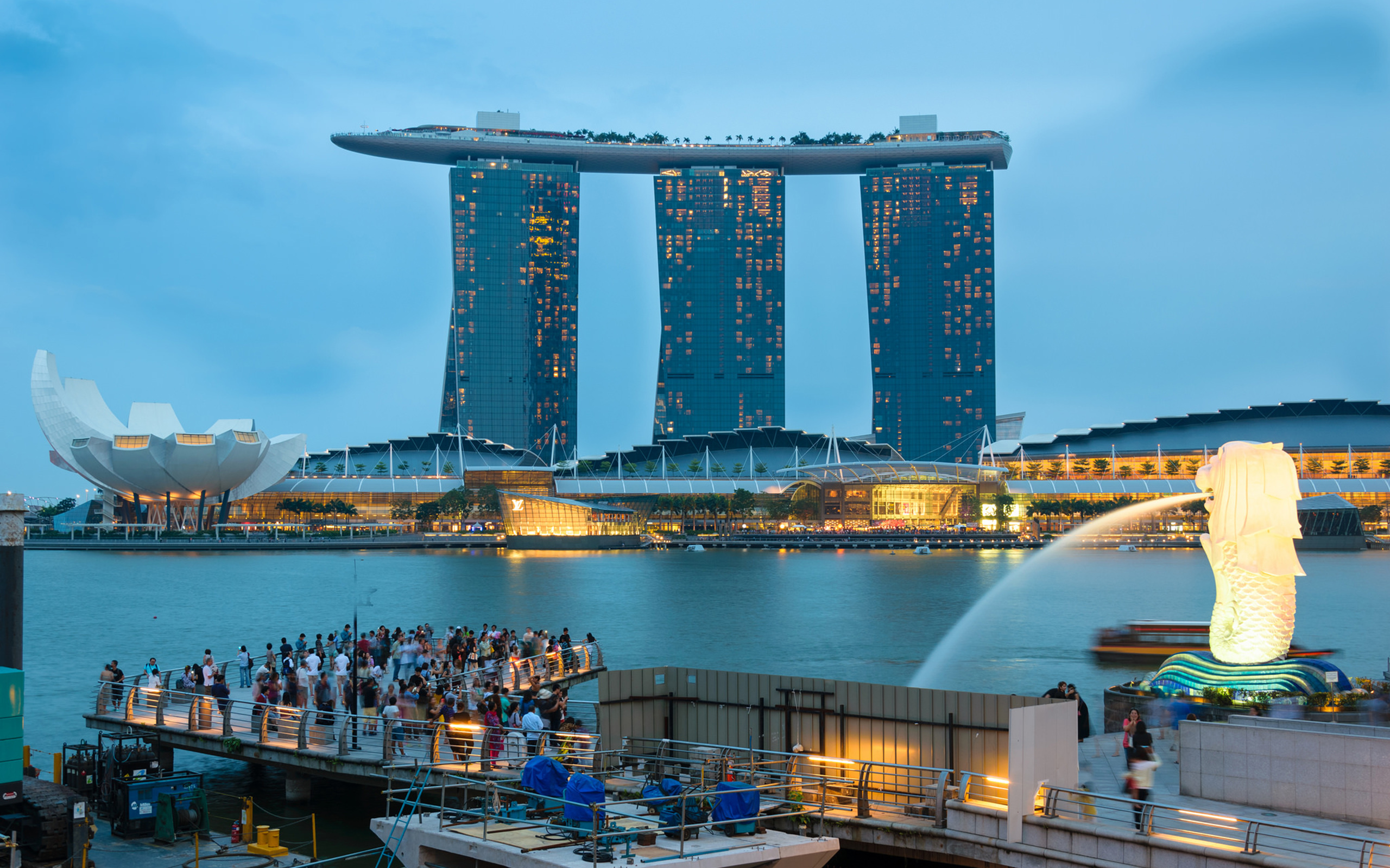 661395 télécharger le fond d'écran construction humaine, marina bay sands, bâtiment, nuit, singapour - économiseurs d'écran et images gratuitement