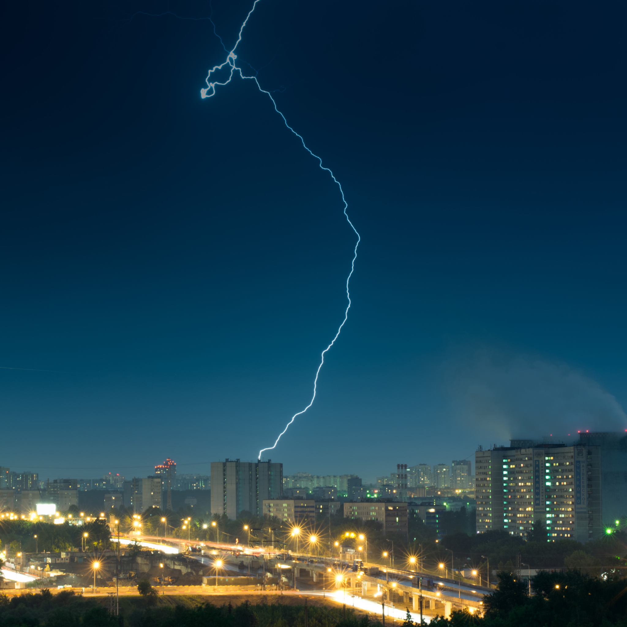 Download mobile wallpaper Lightning, Photography, Moscow for free.