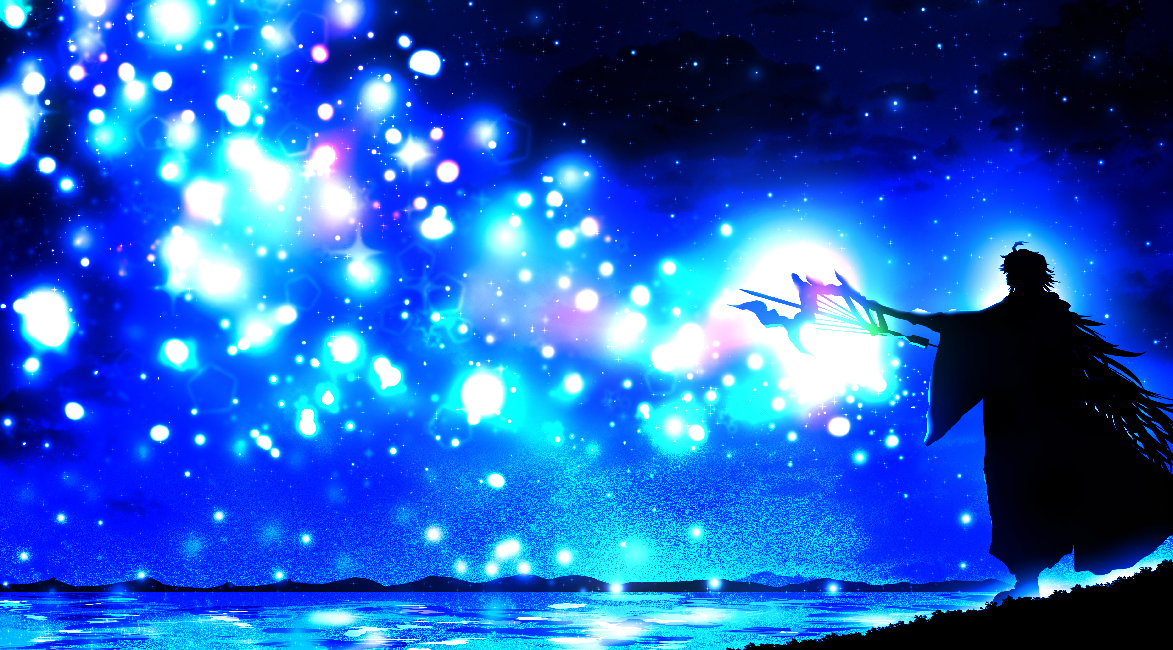 430112 Hintergrundbild herunterladen animes, fate/grand order, fantasie, licht, magisch, merlin (fate serie), schicksalsserie - Bildschirmschoner und Bilder kostenlos
