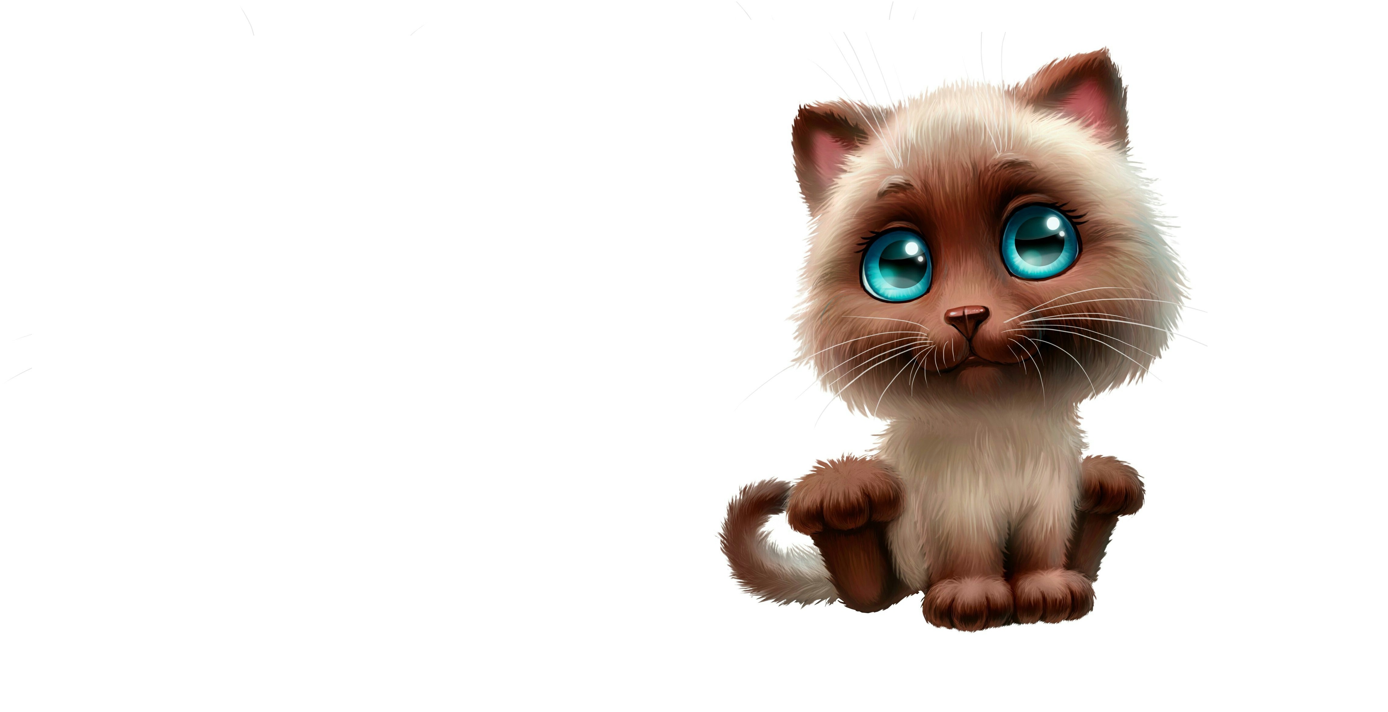 Download mobile wallpaper Cats, Cat, Kitten, Animal, Blue Eyes, Baby Animal for free.