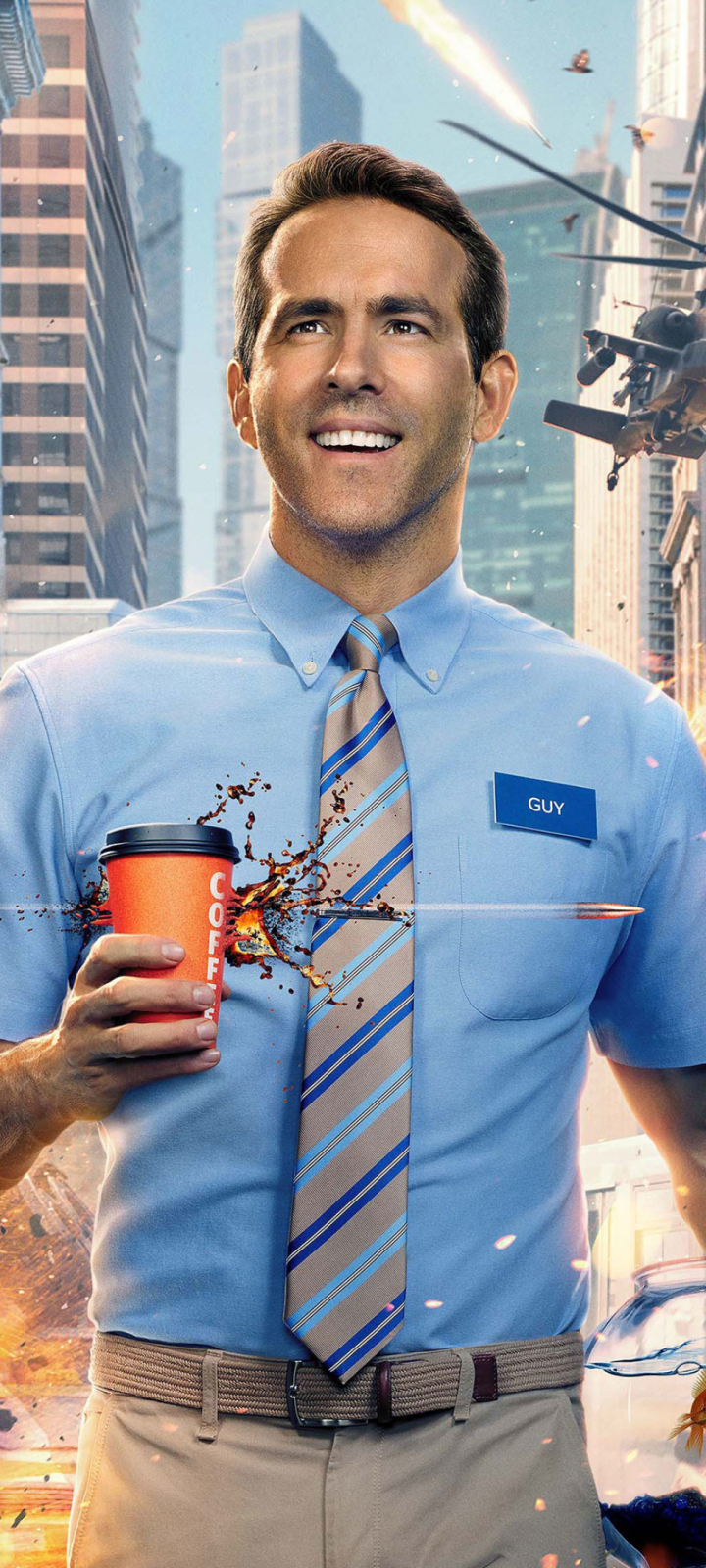 Download mobile wallpaper Ryan Reynolds, Movie, Free Guy for free.