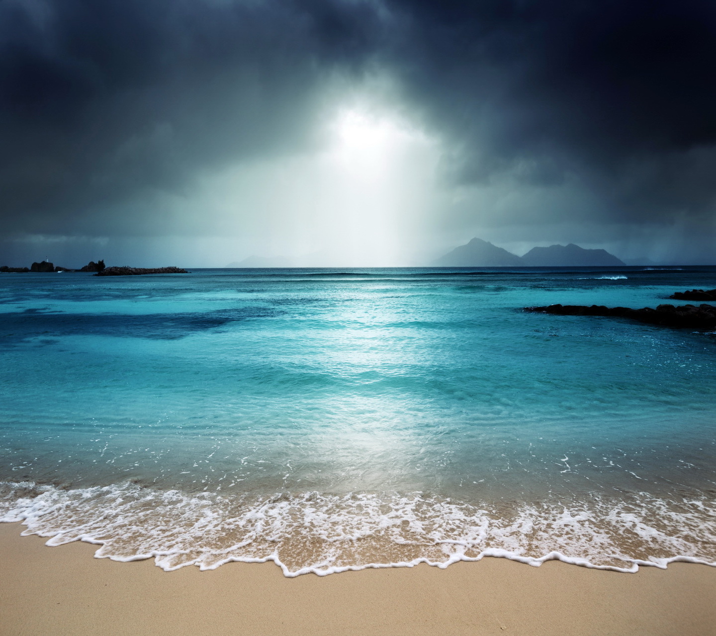 Free download wallpaper Landscape, Clouds, Sea, Beach on your PC desktop