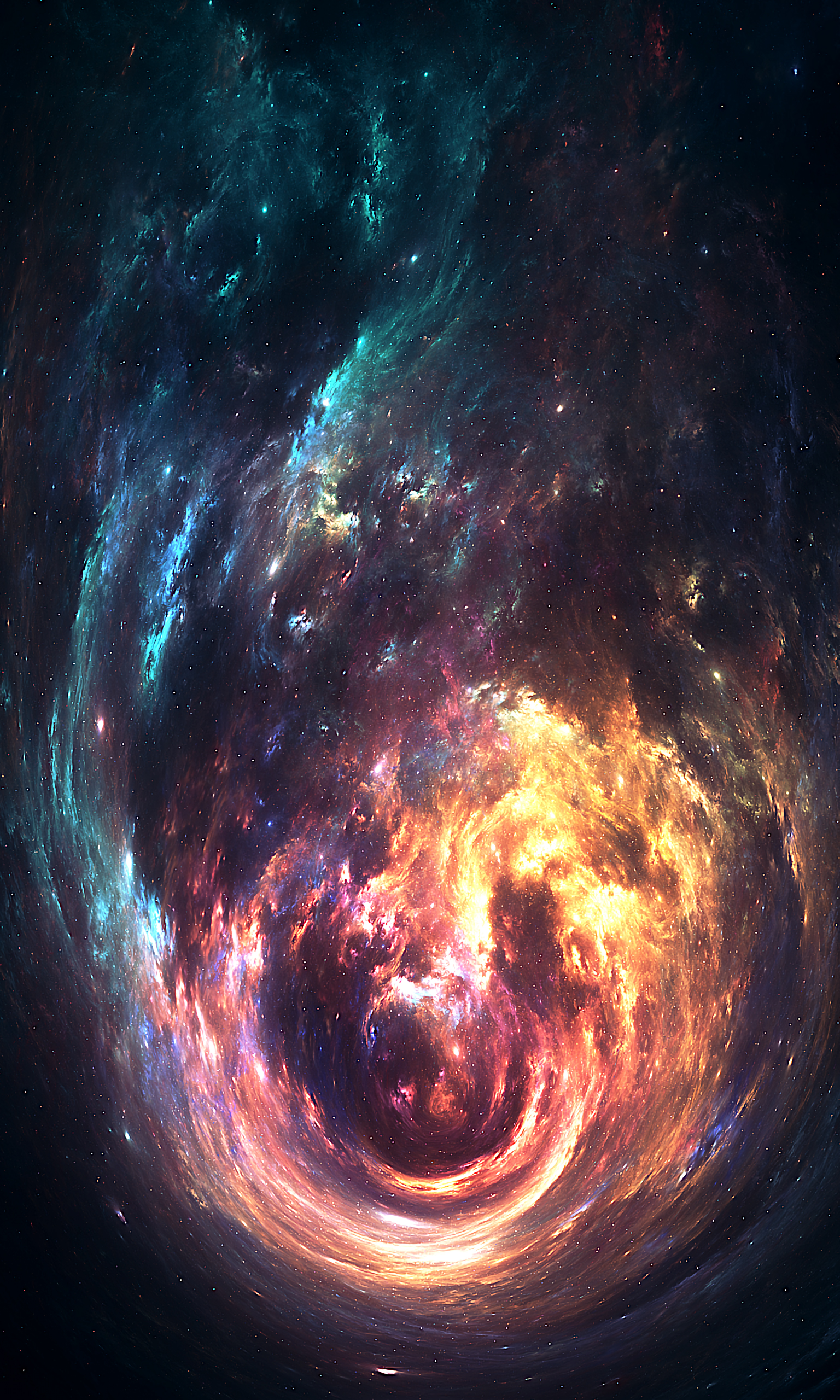 bright, abstract, nebula, cloud, flaming, swirling, involute, fiery