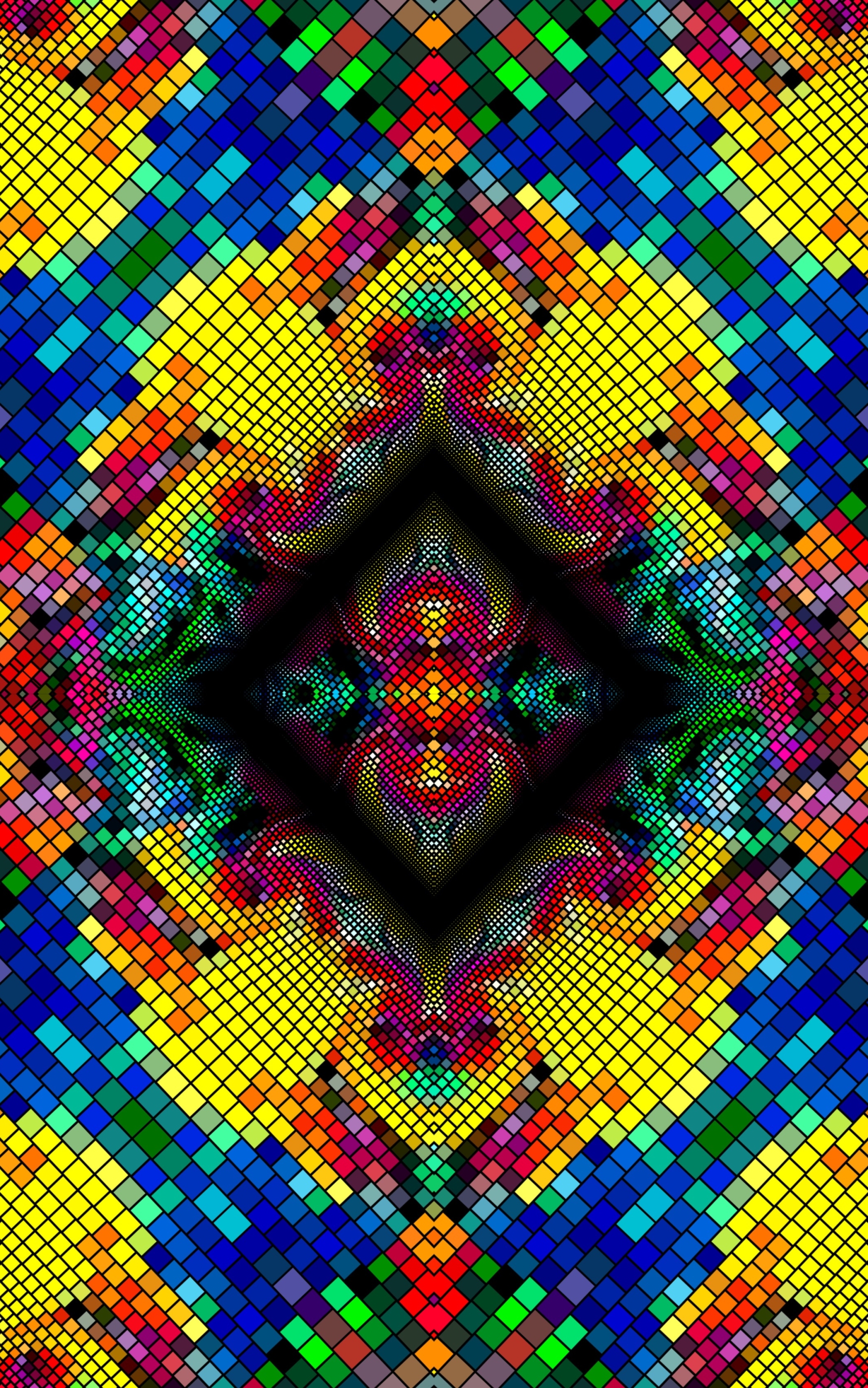 Download mobile wallpaper Abstract, Pattern, Colors, Colorful, Kaleidoscope, Mosaic, Psychedelic for free.