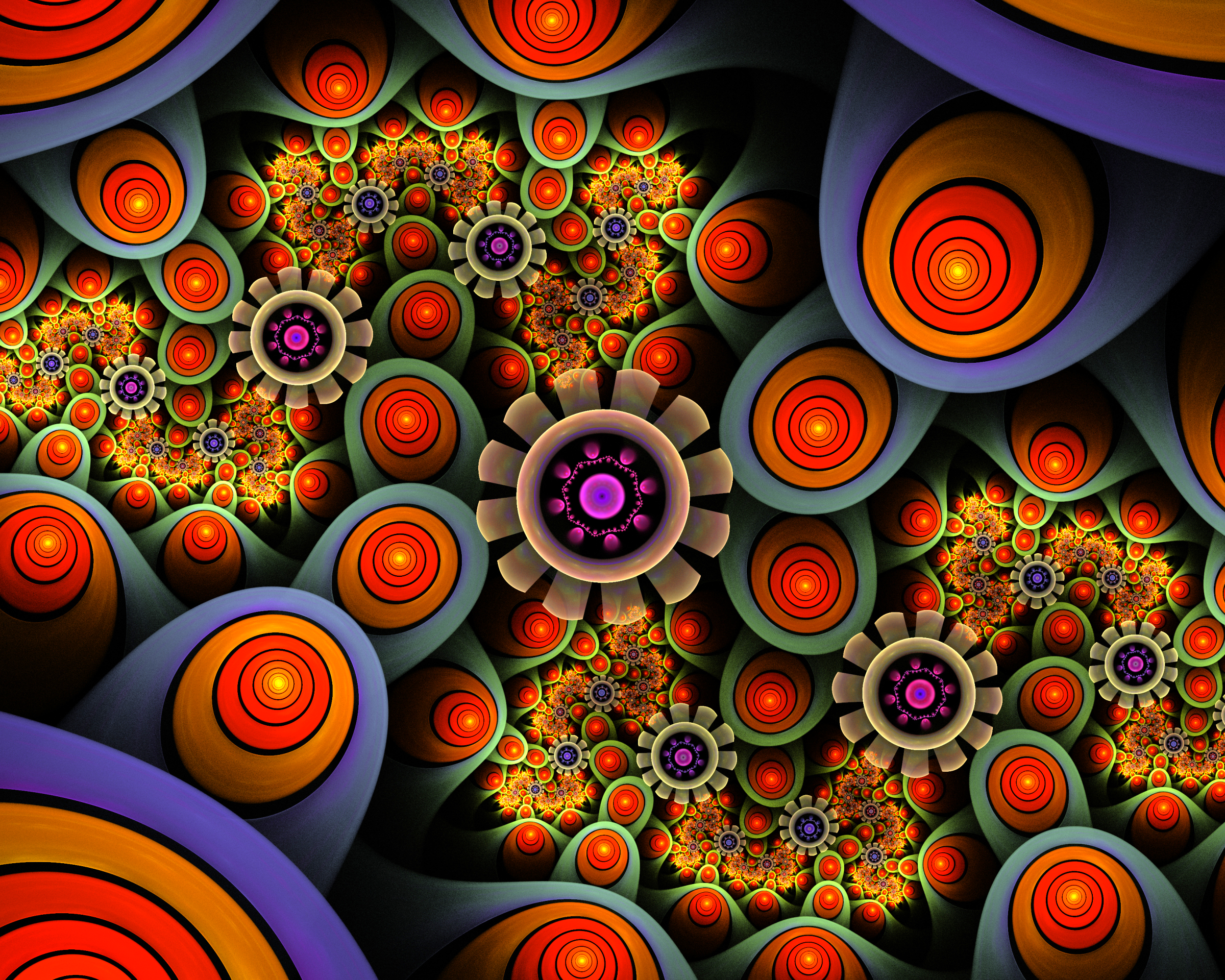 Download mobile wallpaper Abstract, Fractal, Colors, Shapes for free.