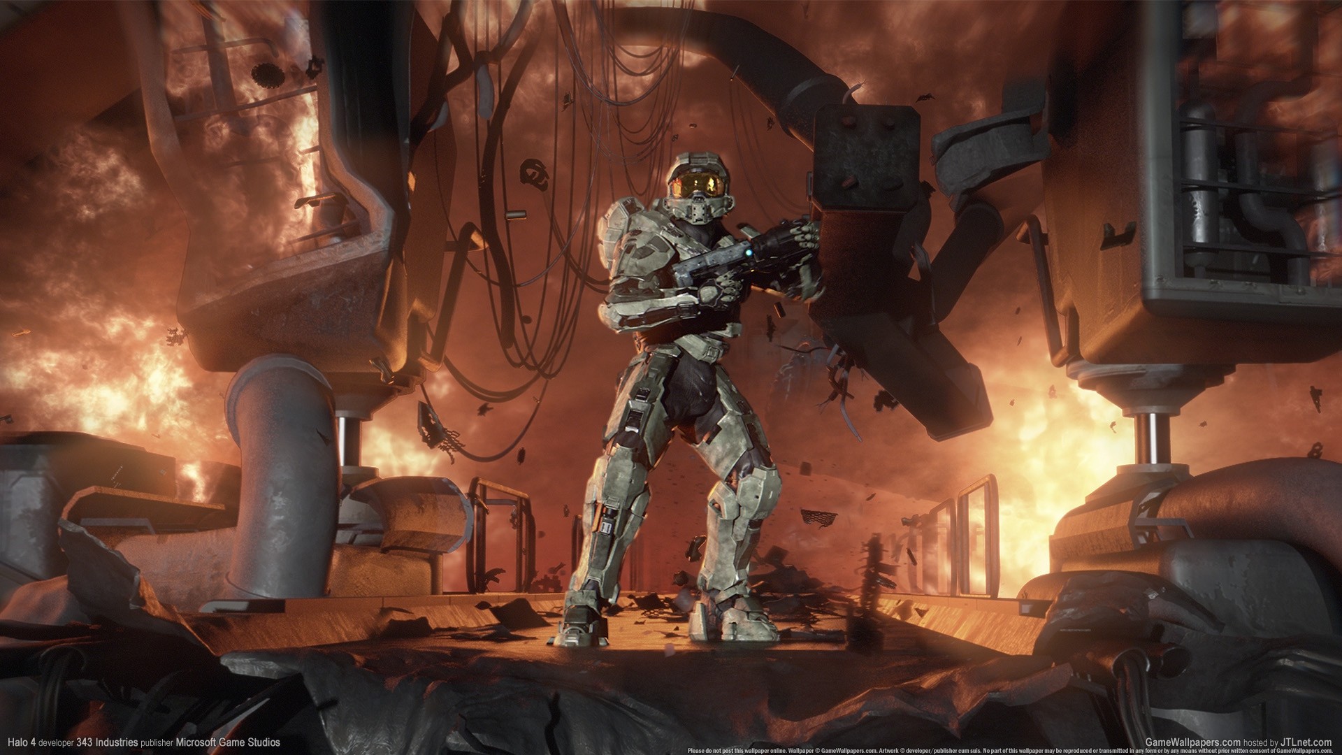 Descarga gratuita de fondo de pantalla para móvil de Halo 4, Jefe Principal, Aureola, Videojuego.