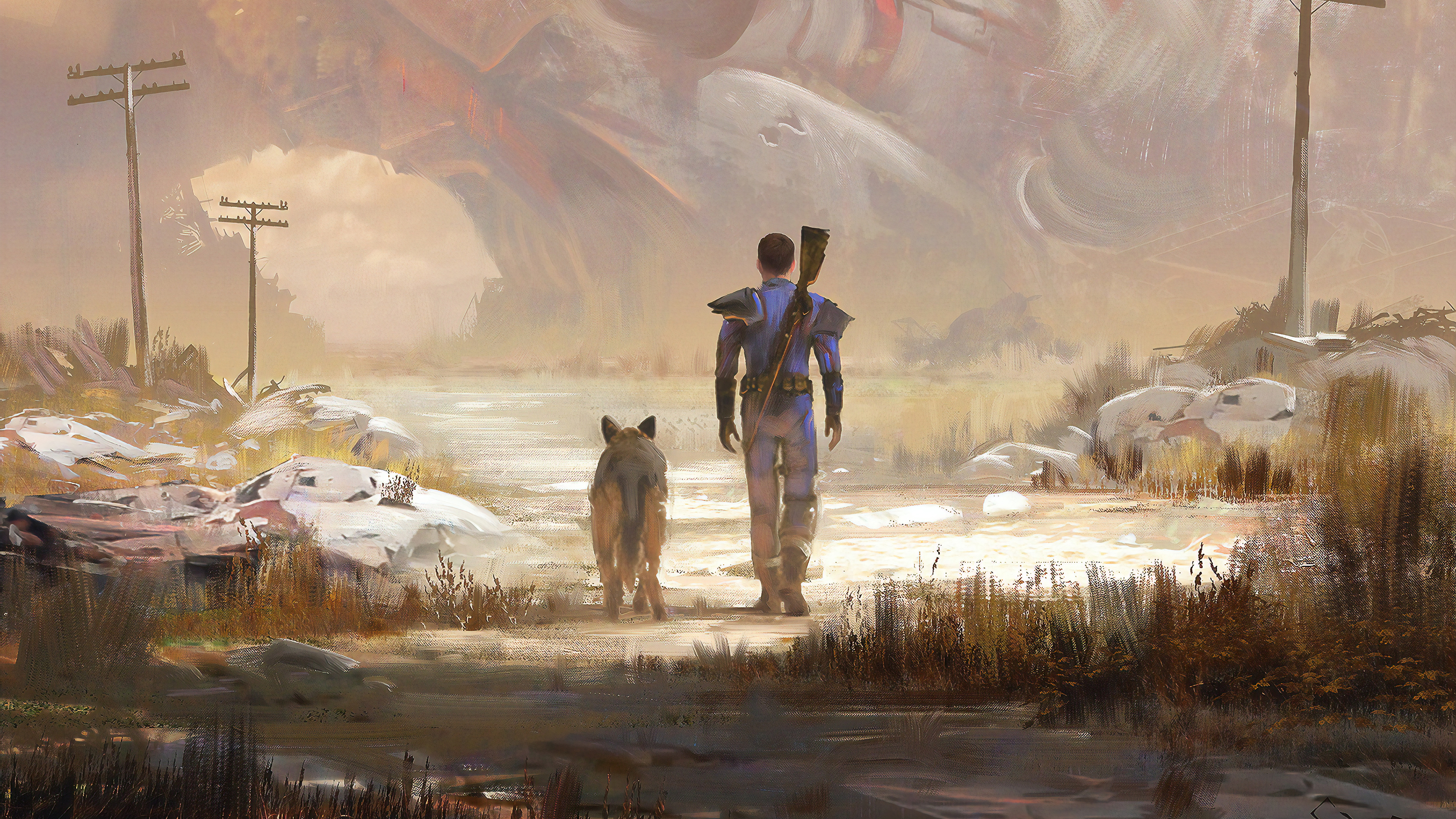 Download mobile wallpaper Fallout, Dog, Video Game, Post Apocalyptic, Fallout 4 for free.
