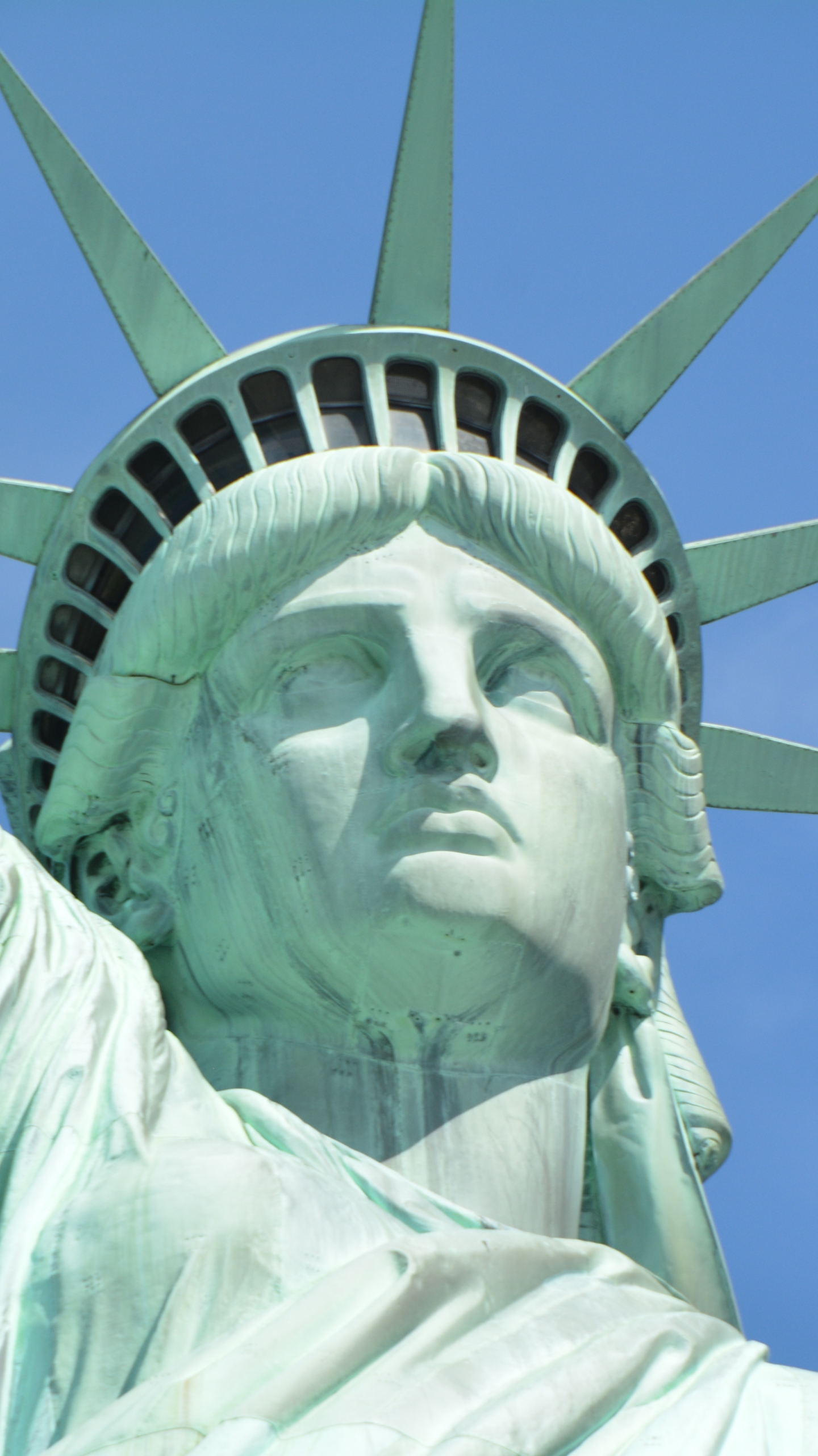 Скачати мобільні шпалери Статуя Свободи, Сша, Нью Йорк, Пам'ятник, Створено Людиною безкоштовно.