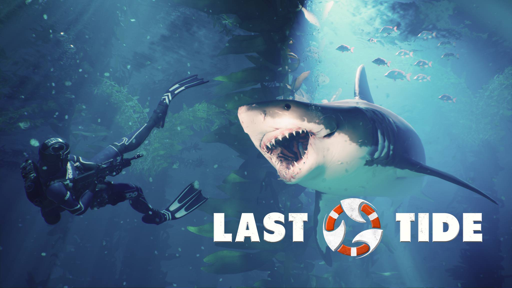 video game, last tide, diver, shark