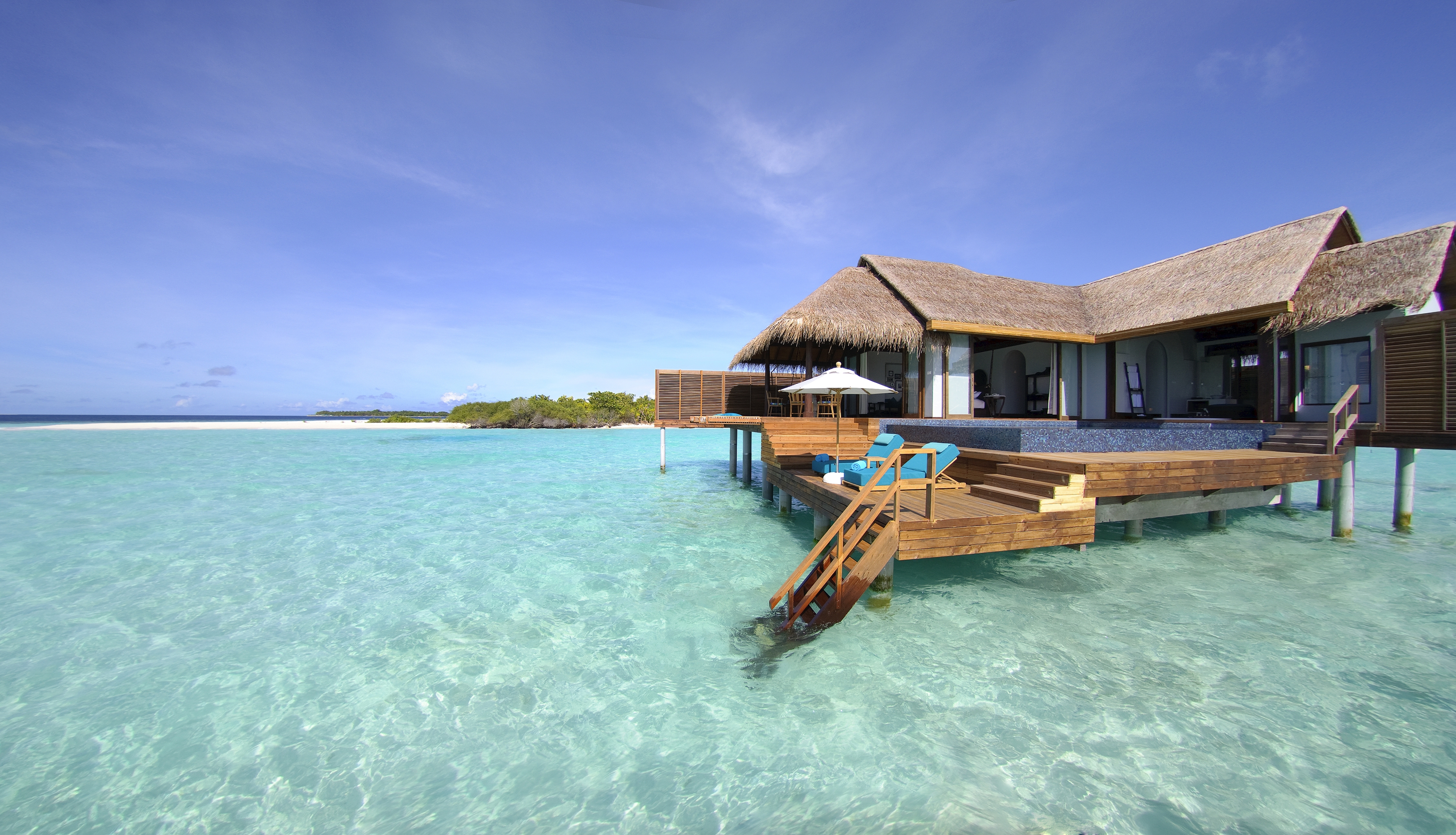 bungalow, maldives, nature, tropics