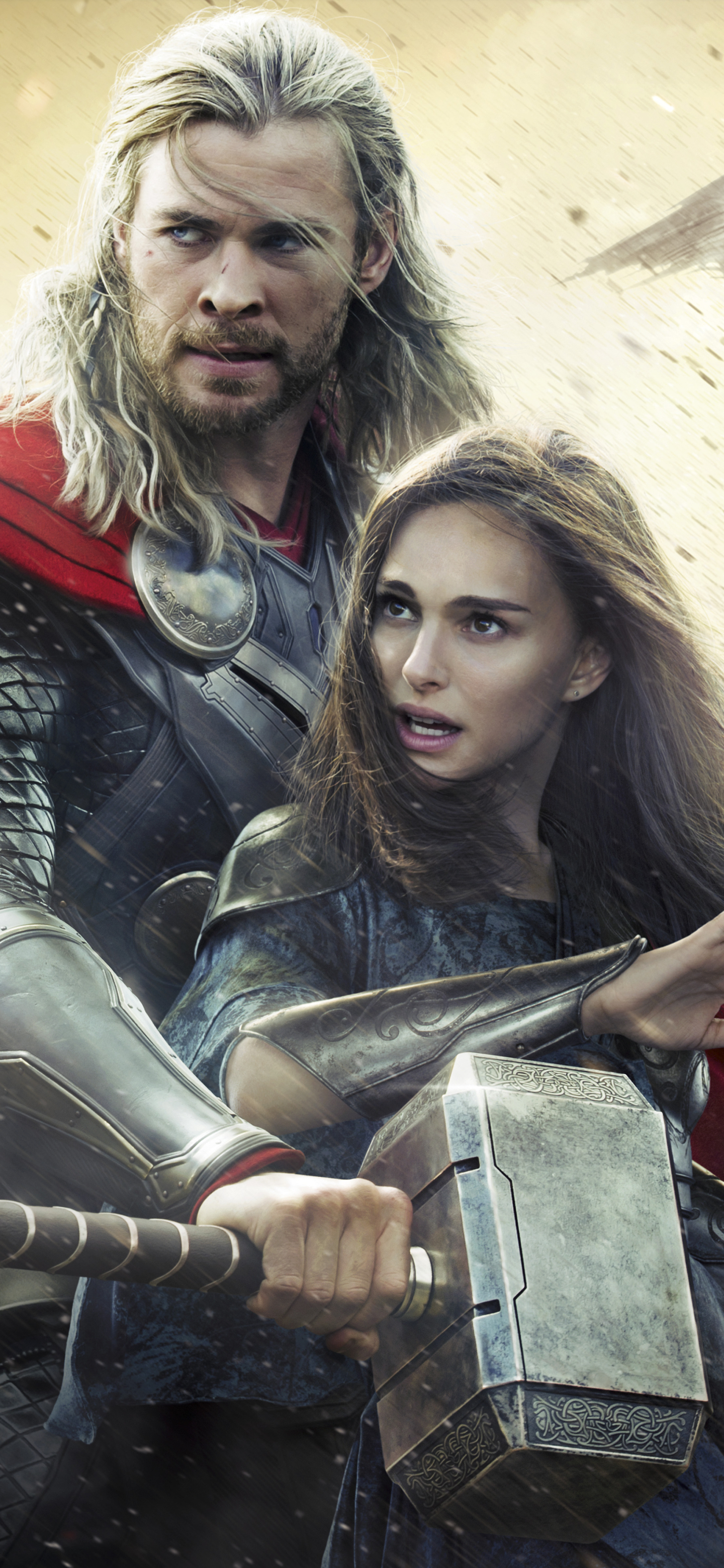 Baixe gratuitamente a imagem Natalie Portman, Filme, Super Heroi, Mjölnir, Thor, Chris Hemsworth, Jane Foster, Thor: O Mundo Sombrio na área de trabalho do seu PC