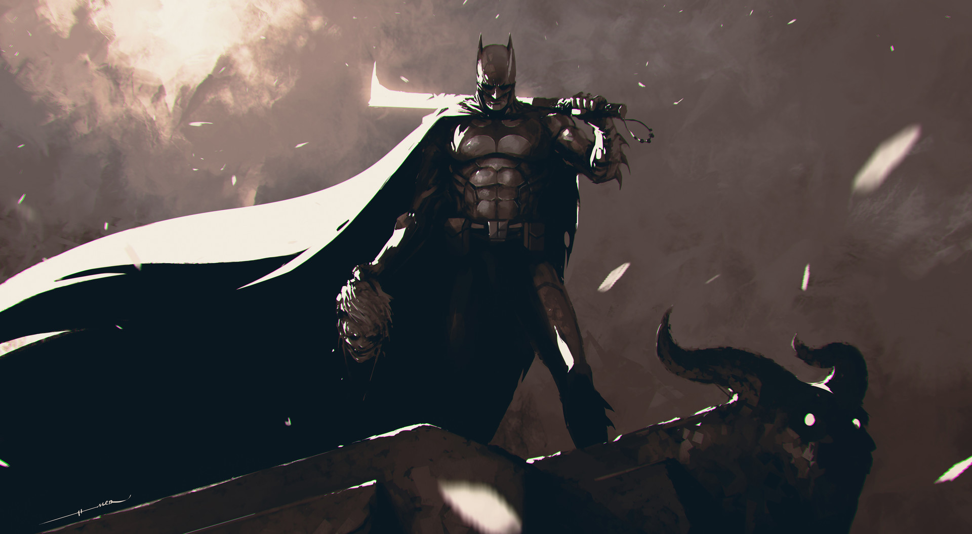 Free download wallpaper Batman, Dark, Sword, Comics on your PC desktop