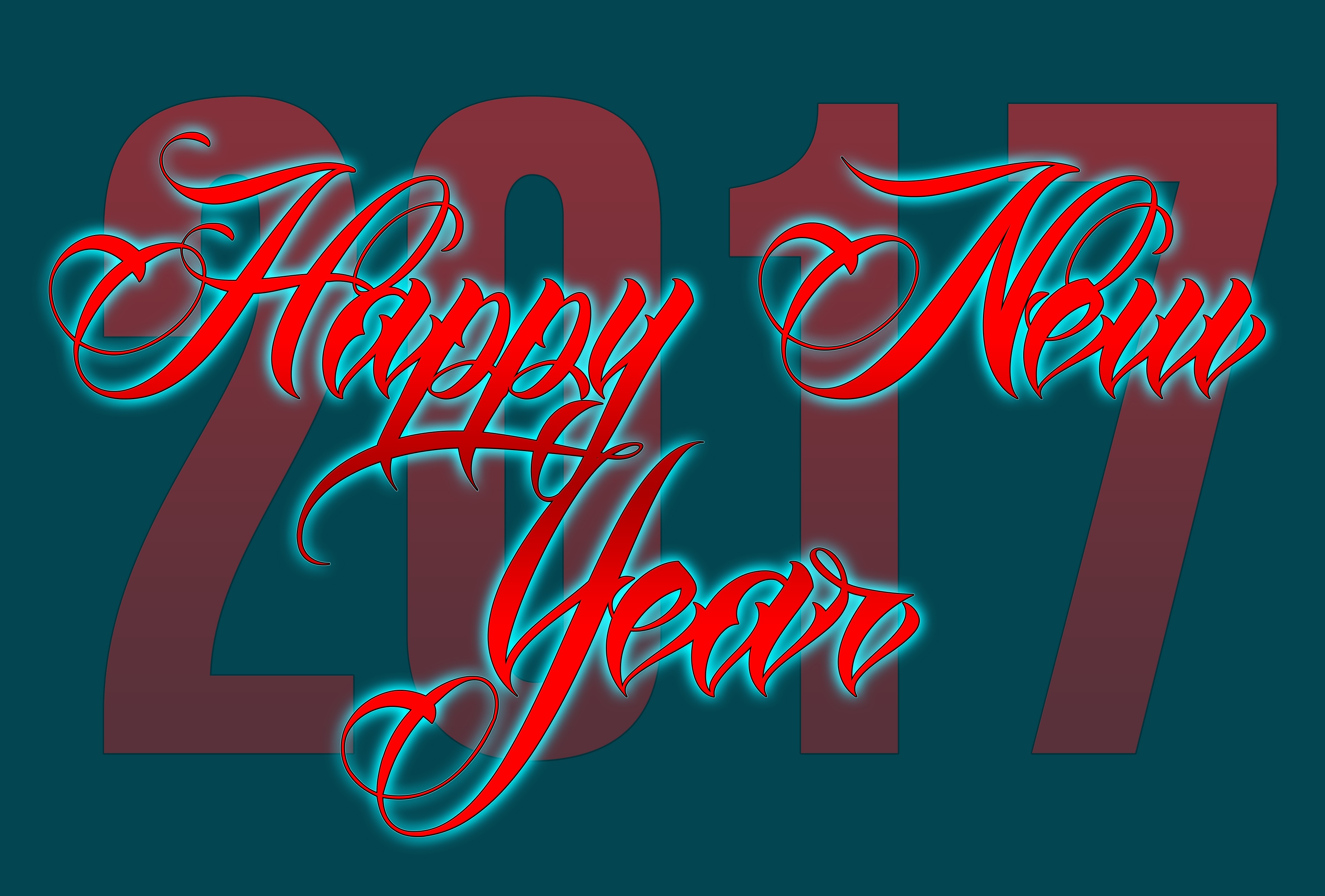 無料モバイル壁紙ホリデー, あけましておめでとう, 2017年新年をダウンロードします。