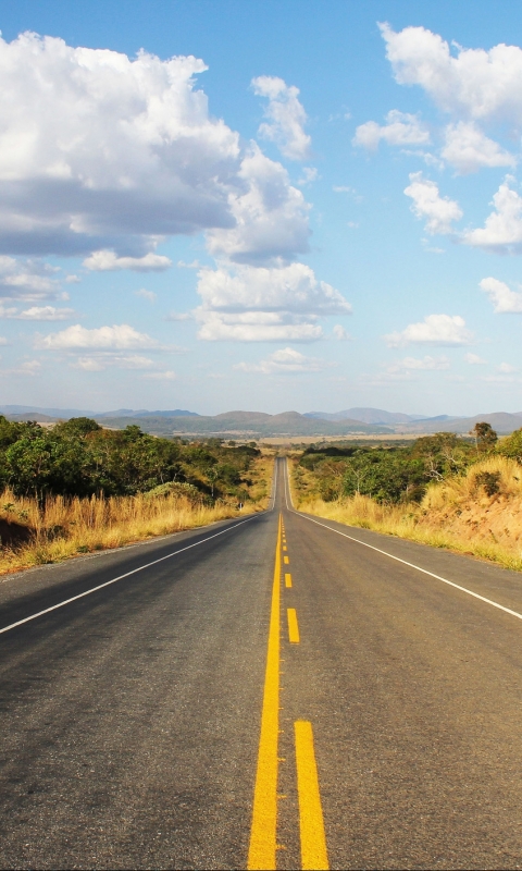 Download mobile wallpaper Landscape, Sky, Road, Tree, Cloud, Man Made for free.