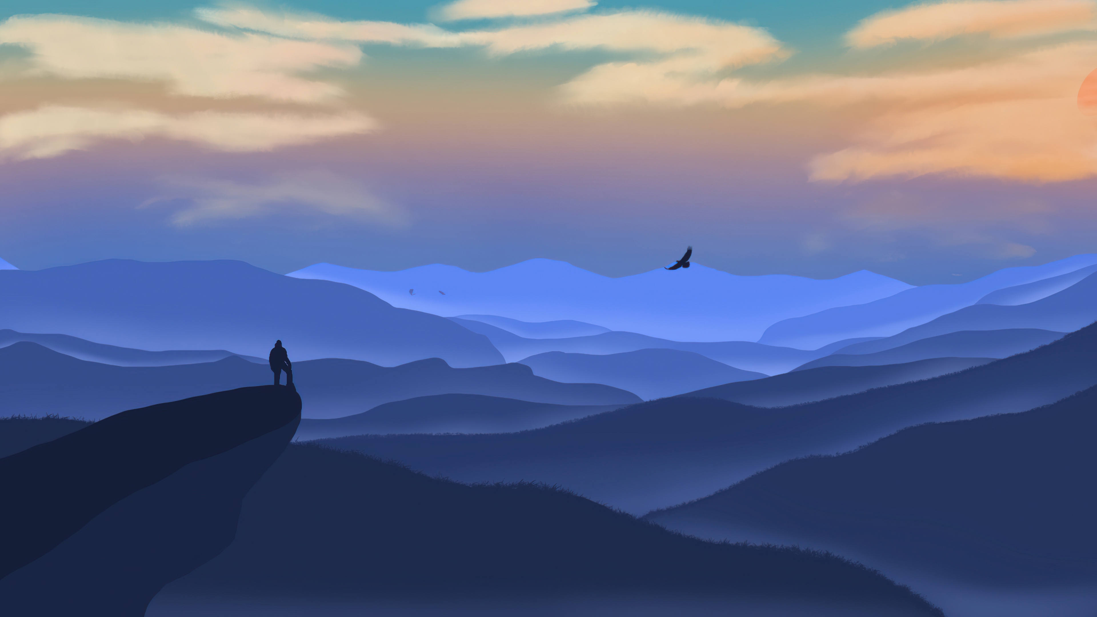 Free download wallpaper Mountain, Artistic, Minimalist on your PC desktop