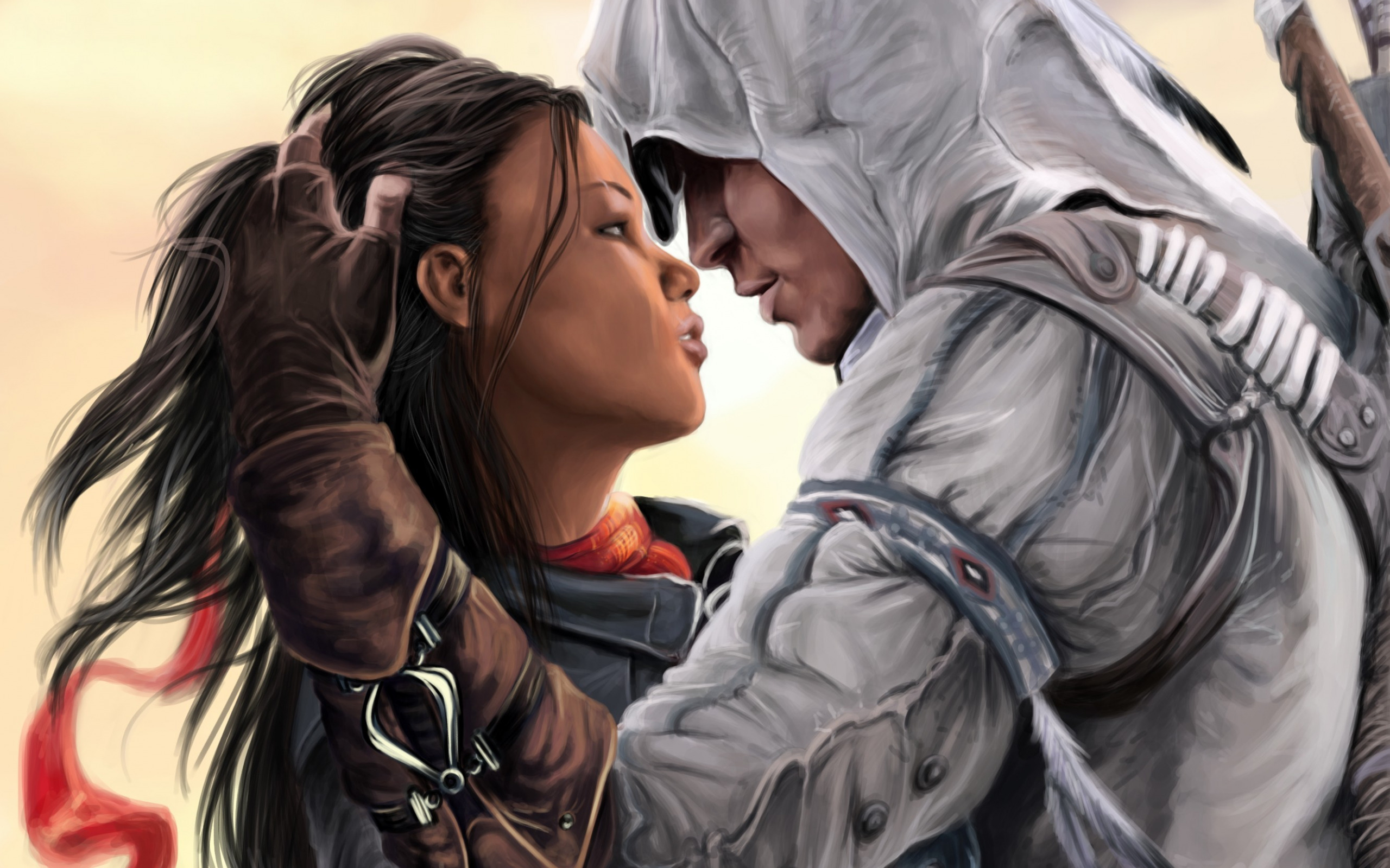 video game, assassin's creed iii, assassin's creed, aveline de grandpré, connor (assassin's creed), couple, love