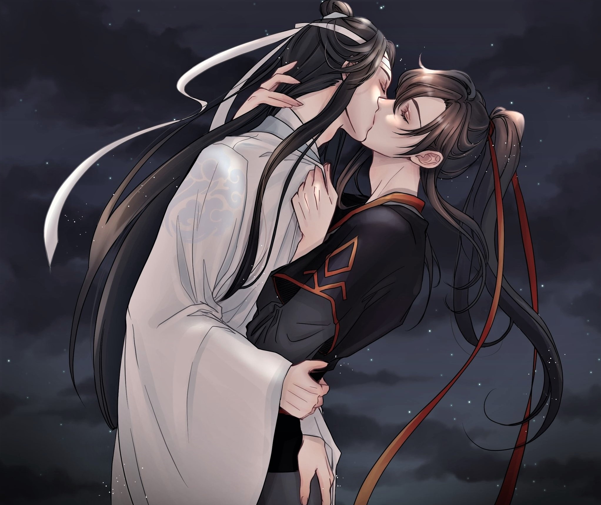 Handy-Wallpaper Animes, Lanzhan, Wei Yin, Lan Wangji, Wei Wuxian, Mo Dao Zu Shi kostenlos herunterladen.