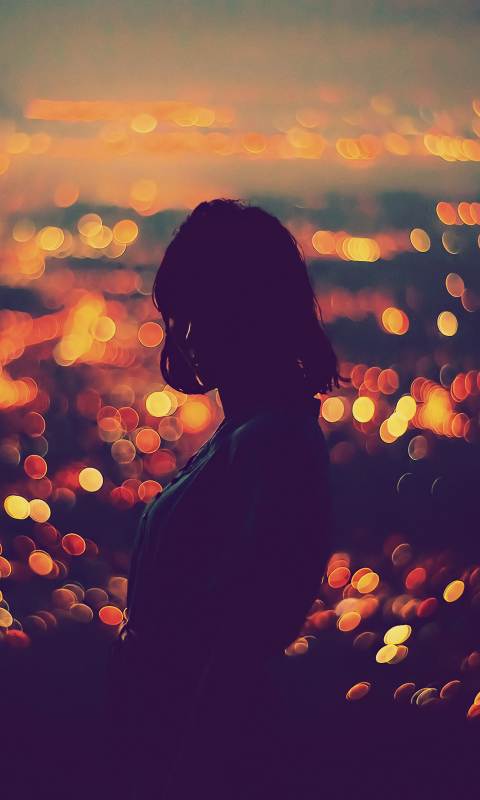 Download mobile wallpaper Silhouette, Bokeh, Photography, Women for free.