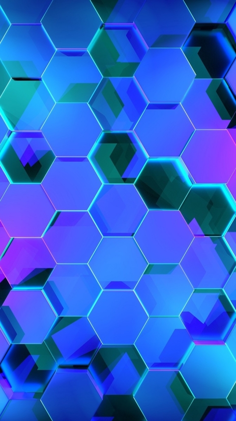 Download mobile wallpaper Abstract, Pattern, Purple, Hexagon for free.