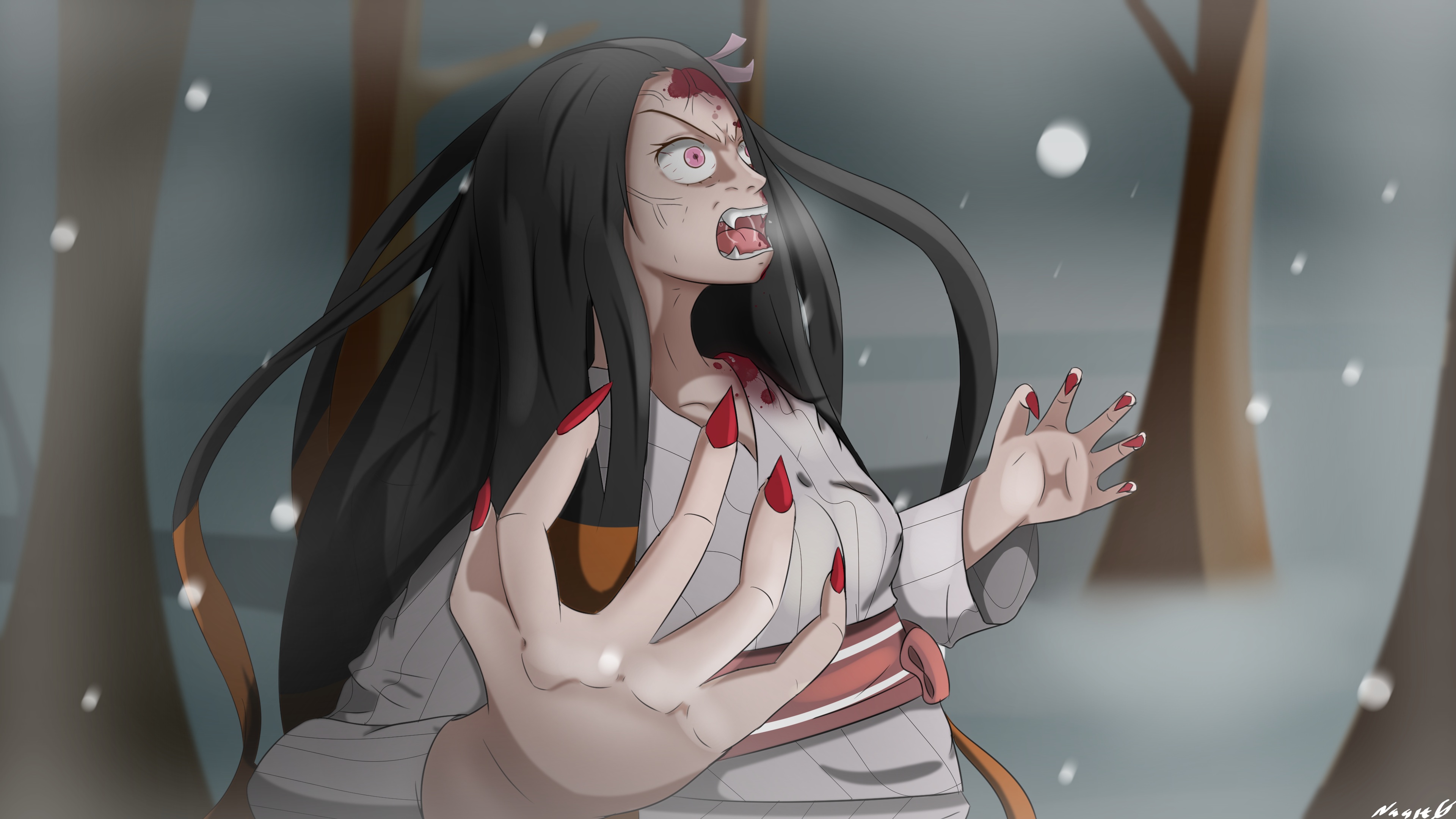 Baixe gratuitamente a imagem Anime, Nezuko Kamado, Demon Slayer: Kimetsu No Yaiba na área de trabalho do seu PC