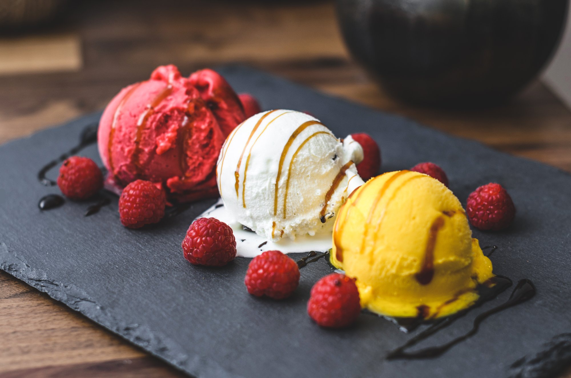 Download mobile wallpaper Food, Raspberry, Ice Cream, Sweets for free.