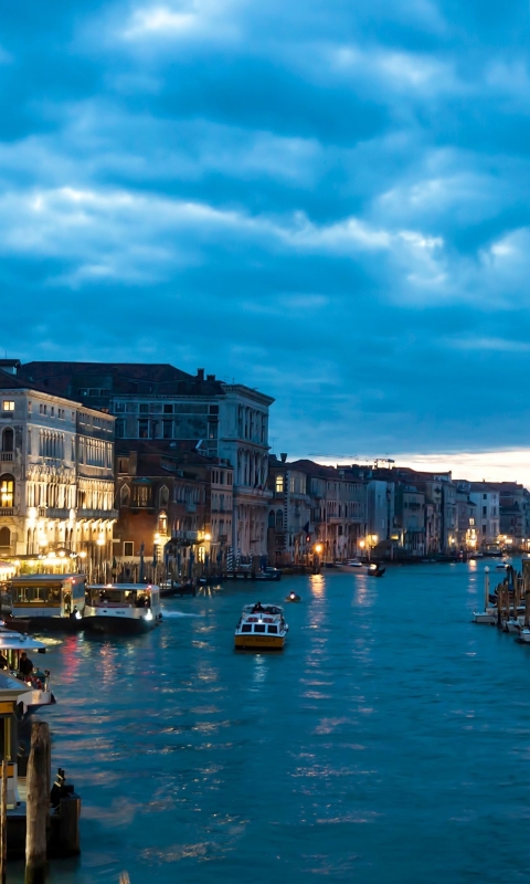 Téléchargez des papiers peints mobile Villes, Nuit, Venise, Construction Humaine gratuitement.