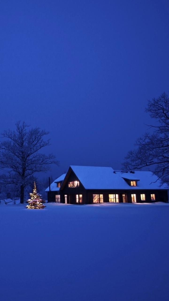 Handy-Wallpaper Winter, Schnee, Fotografie, Nacht kostenlos herunterladen.