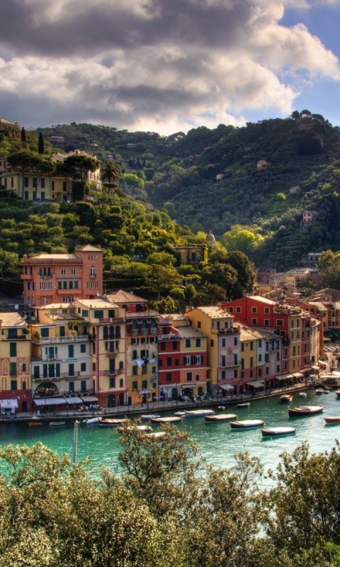 Download mobile wallpaper Italy, House, Boat, Town, Riomaggiore, Man Made, Towns for free.