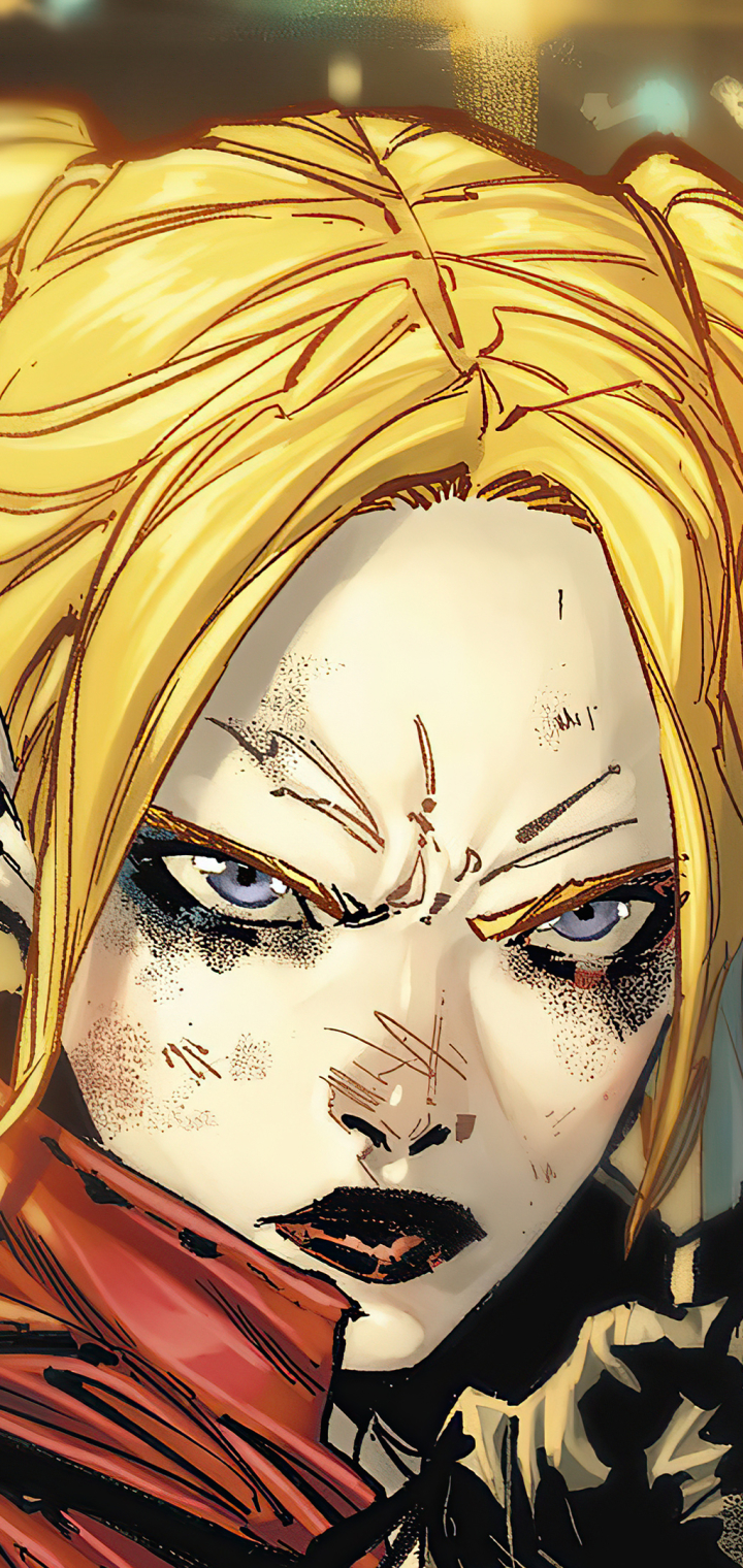 Download mobile wallpaper Blonde, Blue Eyes, Comics, Harley Quinn, Dc Comics for free.