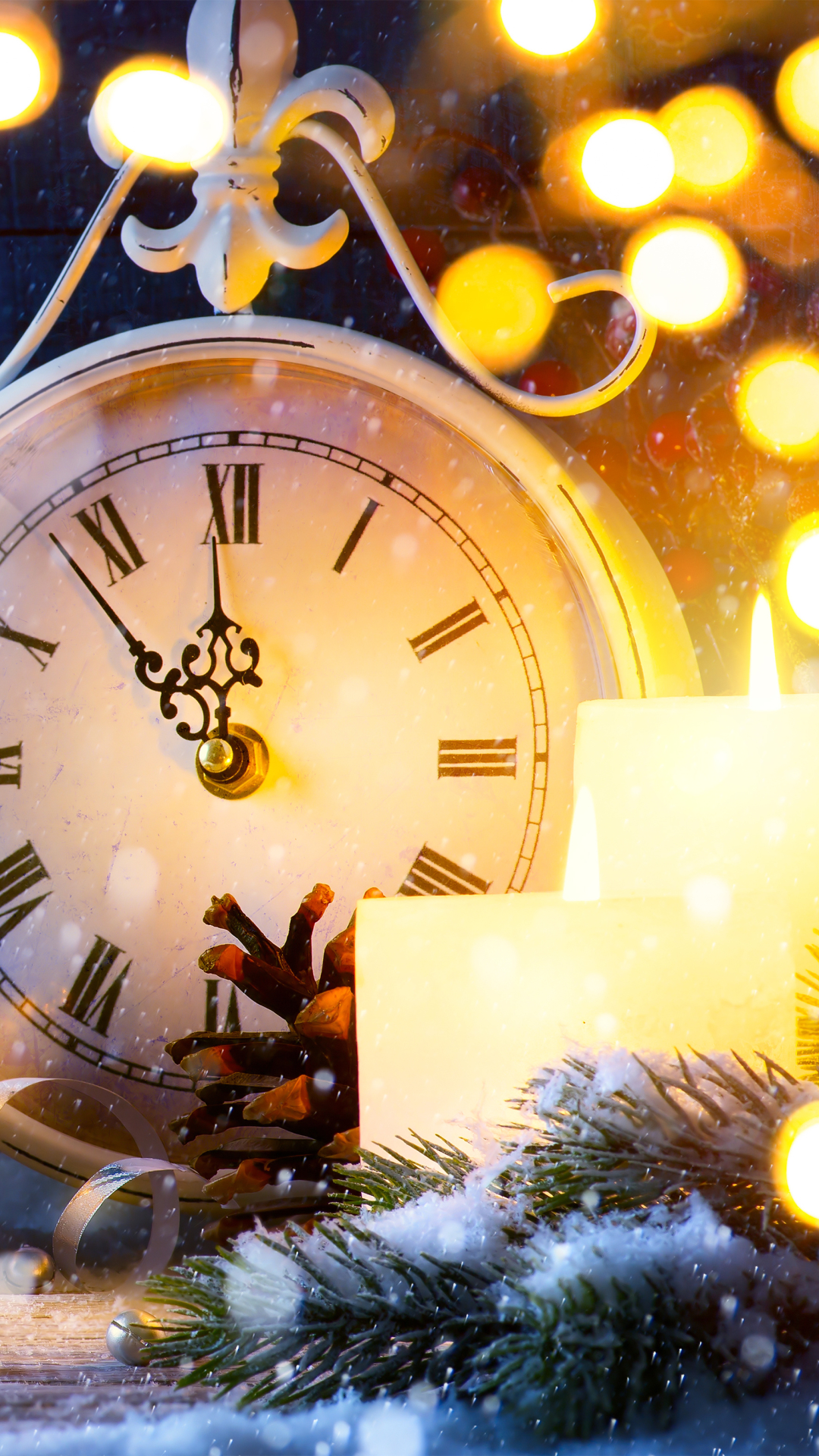 Handy-Wallpaper Feiertage, Neujahr, Uhr kostenlos herunterladen.