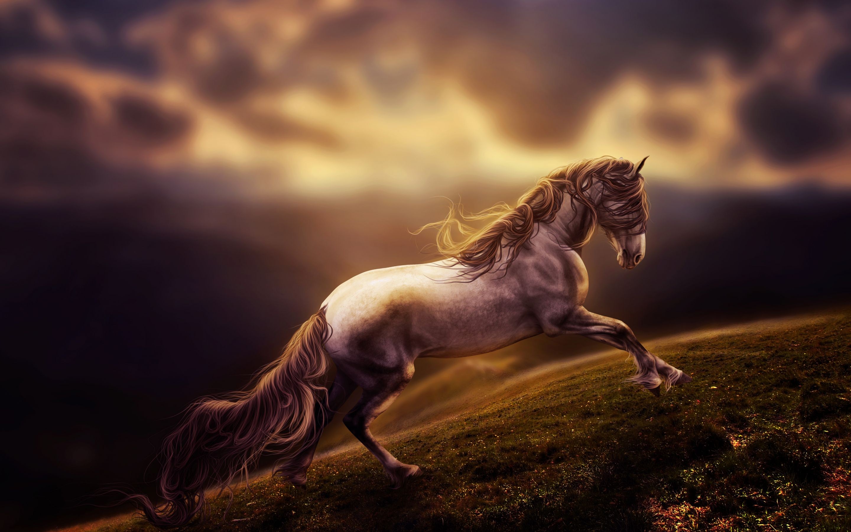 Free download wallpaper Animal, Painting, Horse on your PC desktop