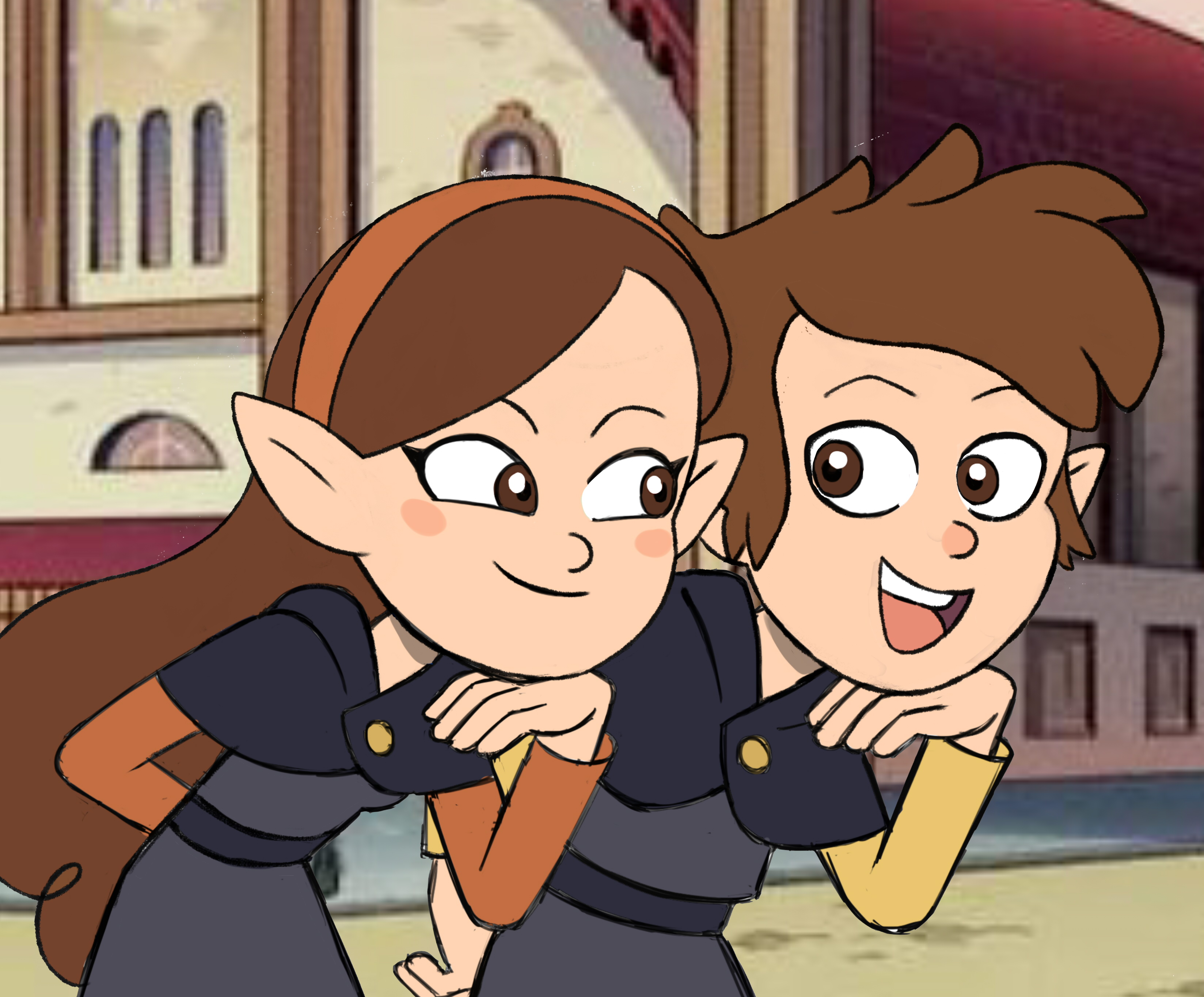 tv show, crossover, dipper pines, gravity falls, mabel pines, pointed ears, the owl house