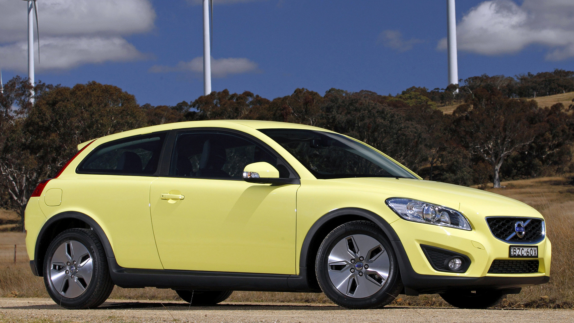Download mobile wallpaper Volvo, Hatchback, Vehicles, Yellow Car, Volvo C30 for free.