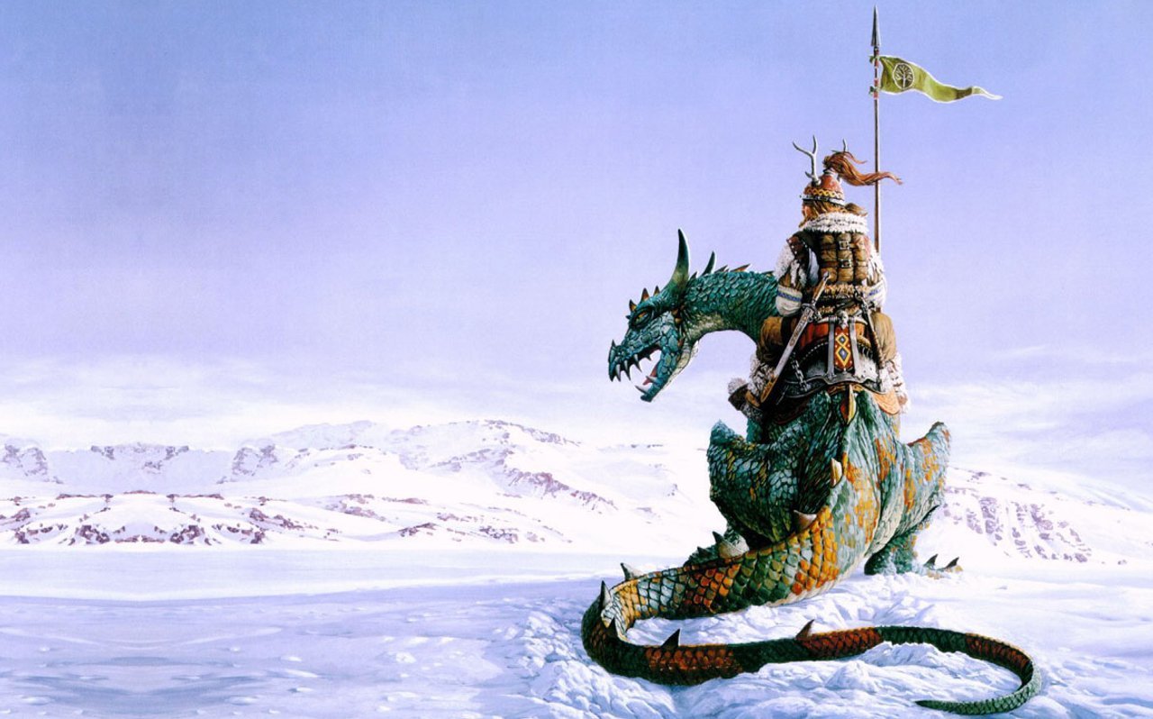 1514007 baixar papel de parede fantasia, dragão, cavaleiro do dragão, neve, inverno - protetores de tela e imagens gratuitamente