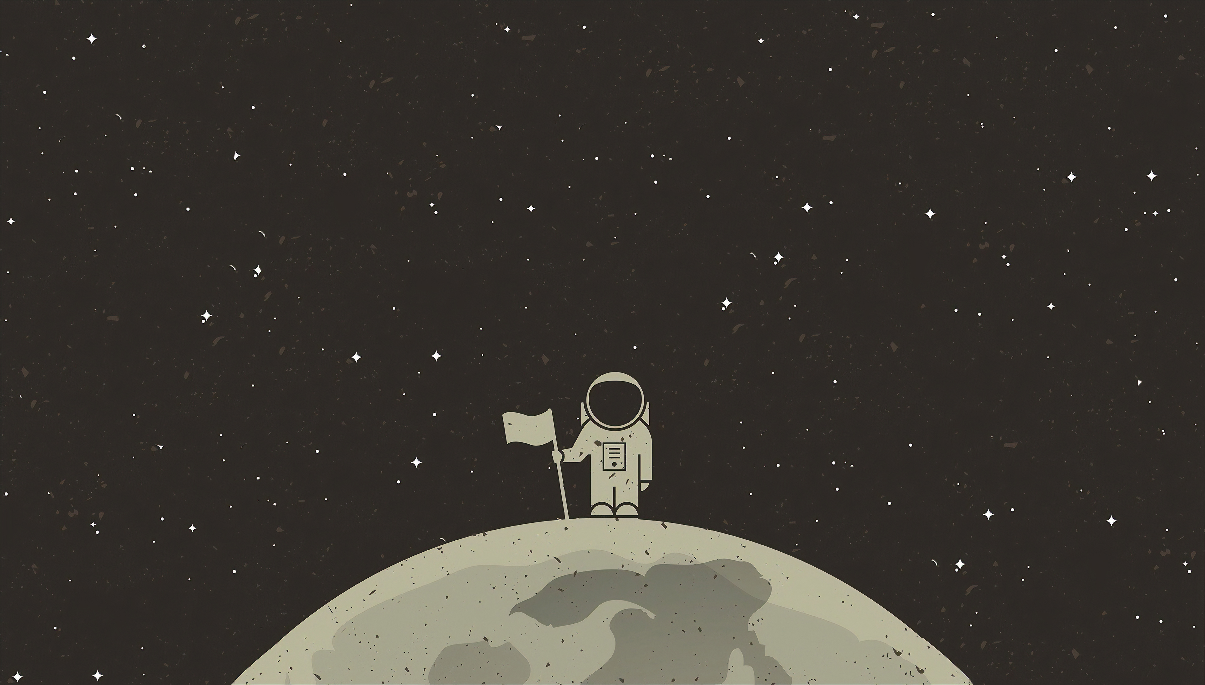 Descarga gratis la imagen Luna, Ciencia Ficción, Astronauta, Minimalista en el escritorio de tu PC