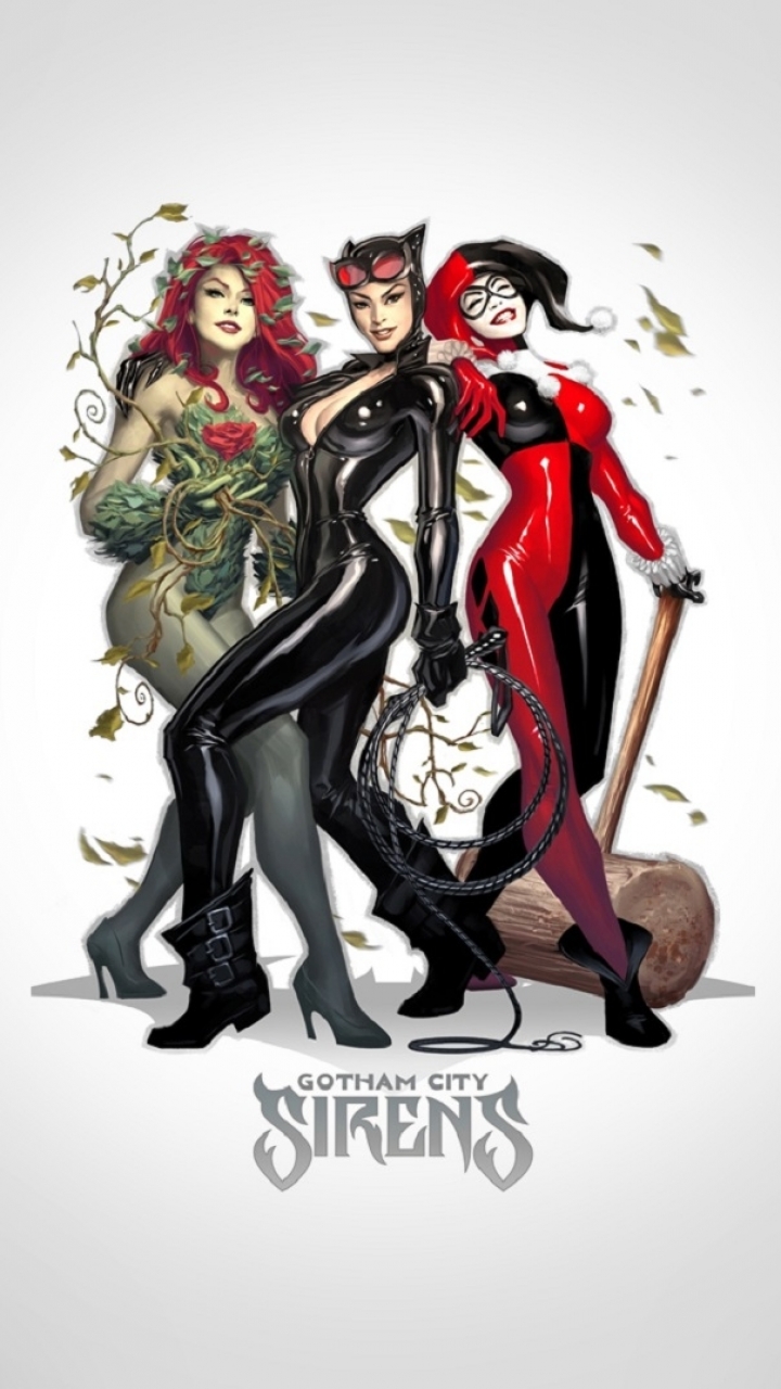 Baixar papel de parede para celular de História Em Quadrinhos, Harley Quinn, Hera Venenosa, Mulher Gato, Sereias De Gotham gratuito.