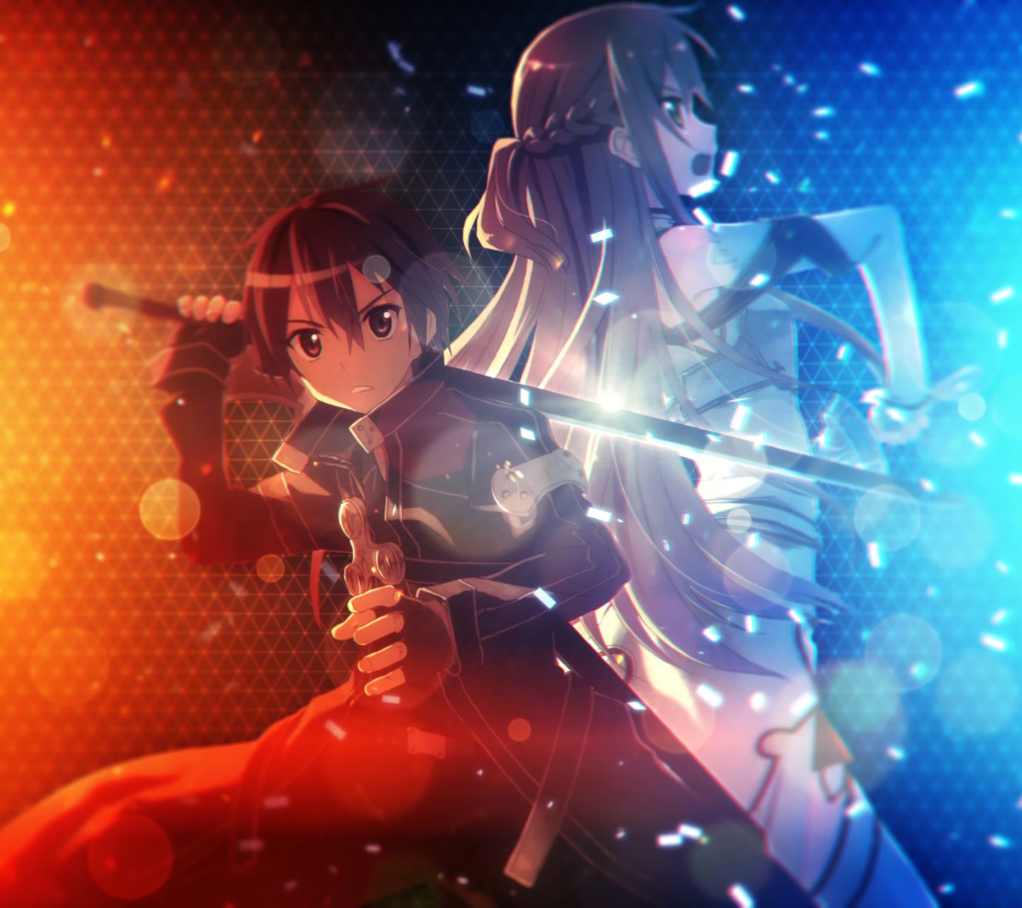 Download mobile wallpaper Anime, Sword Art Online, Asuna Yuuki, Kirito (Sword Art Online), Kazuto Kirigaya for free.