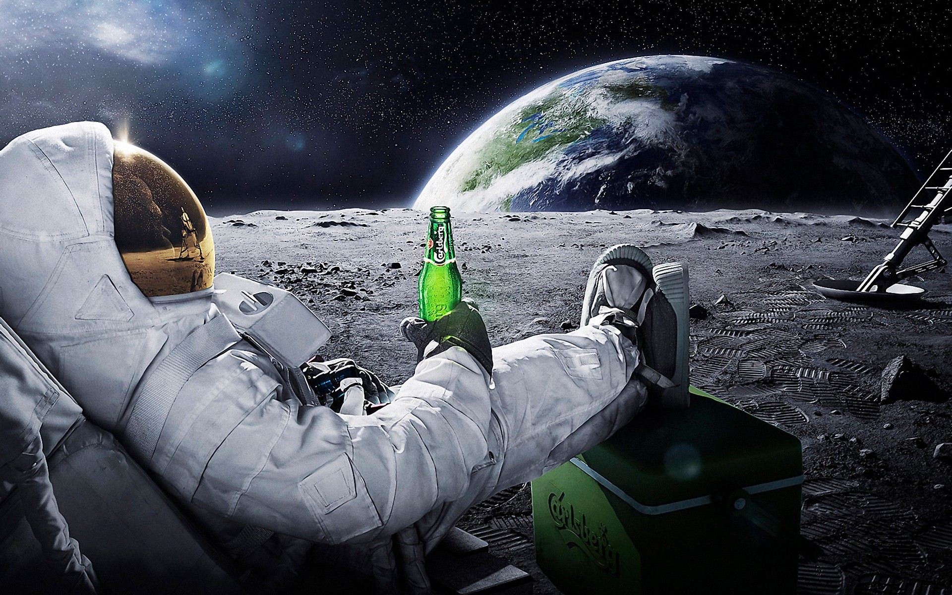 555059 завантажити шпалери пиво, космонавт, наукова фантастика - заставки і картинки безкоштовно