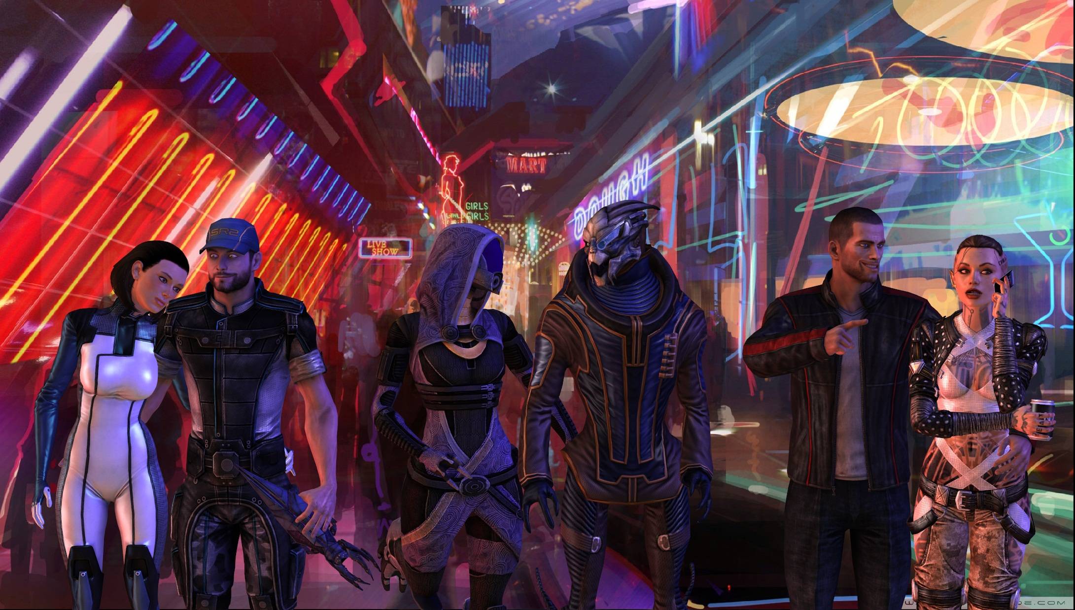 Laden Sie das Mass Effect, Computerspiele, Tali’Zorah, Kommandant Shepard, Jack (Mass Effect), Garrus Vakarian-Bild kostenlos auf Ihren PC-Desktop herunter