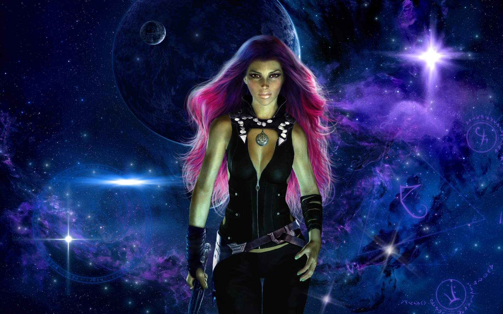 Free download wallpaper Fantasy, Space, Planet, Movie, Guardians Of The Galaxy, Gamora on your PC desktop