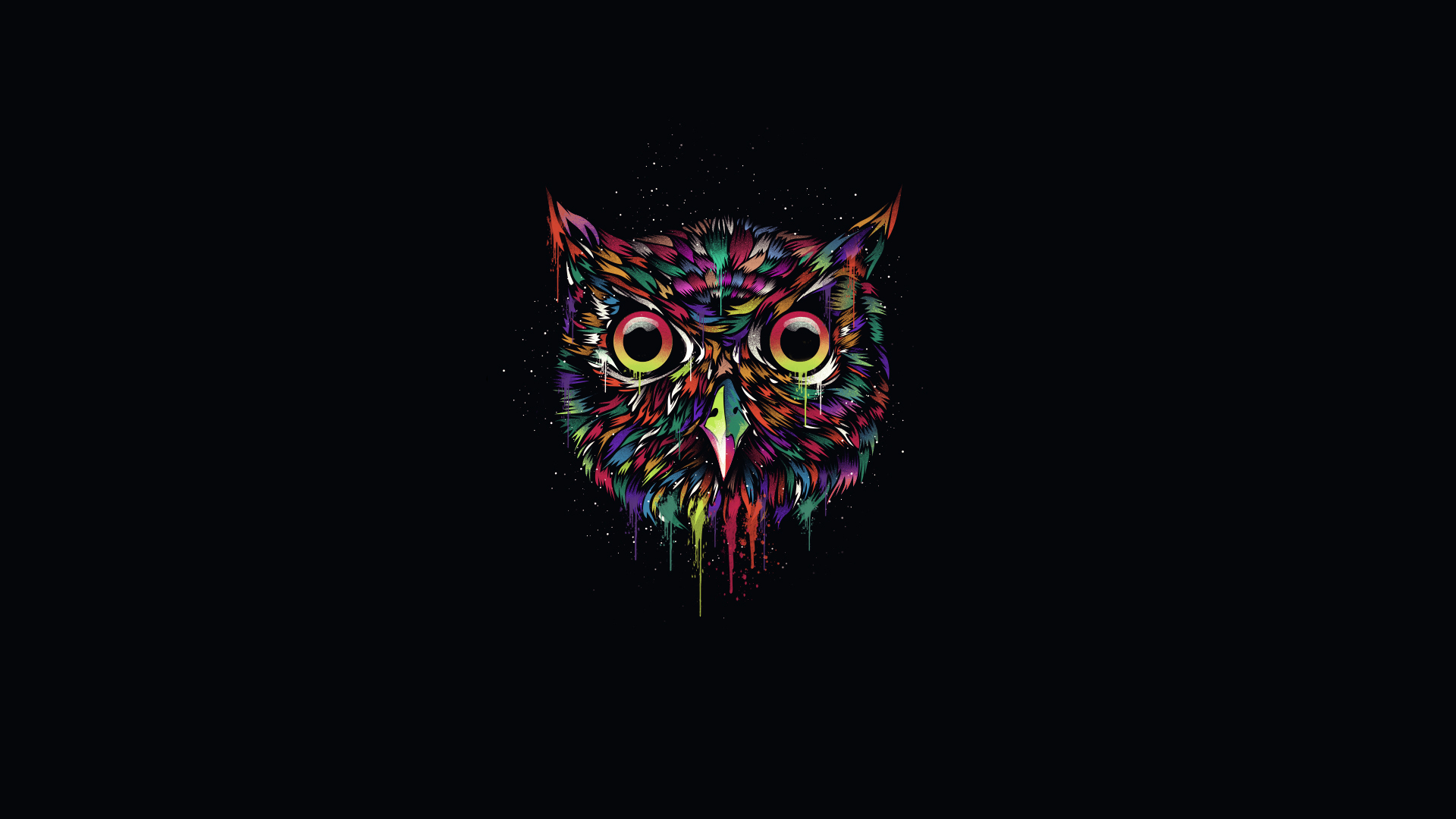 Download mobile wallpaper Owl, Colors, Animal, Colorful, Artistic, Minimalist for free.