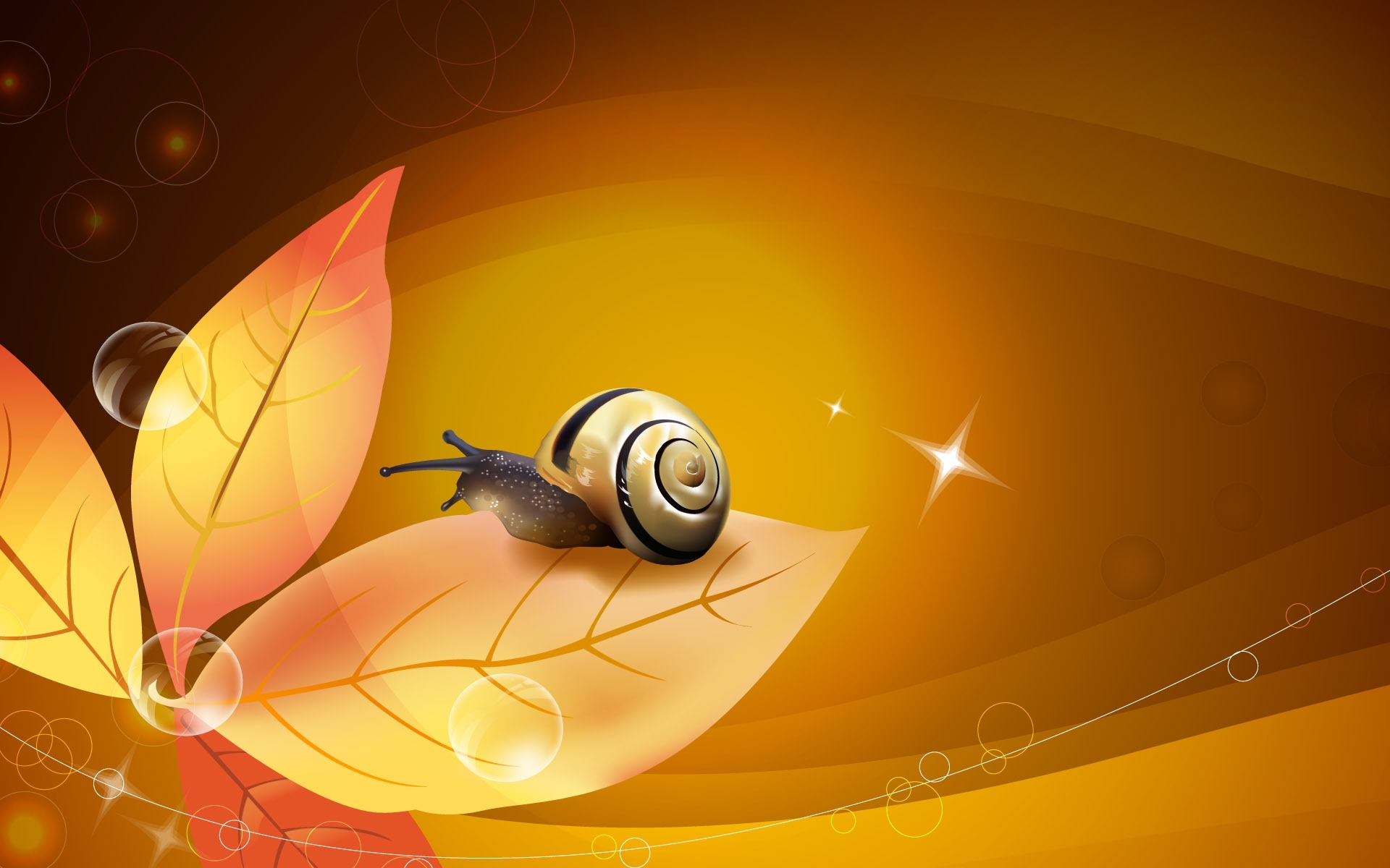 background, snails