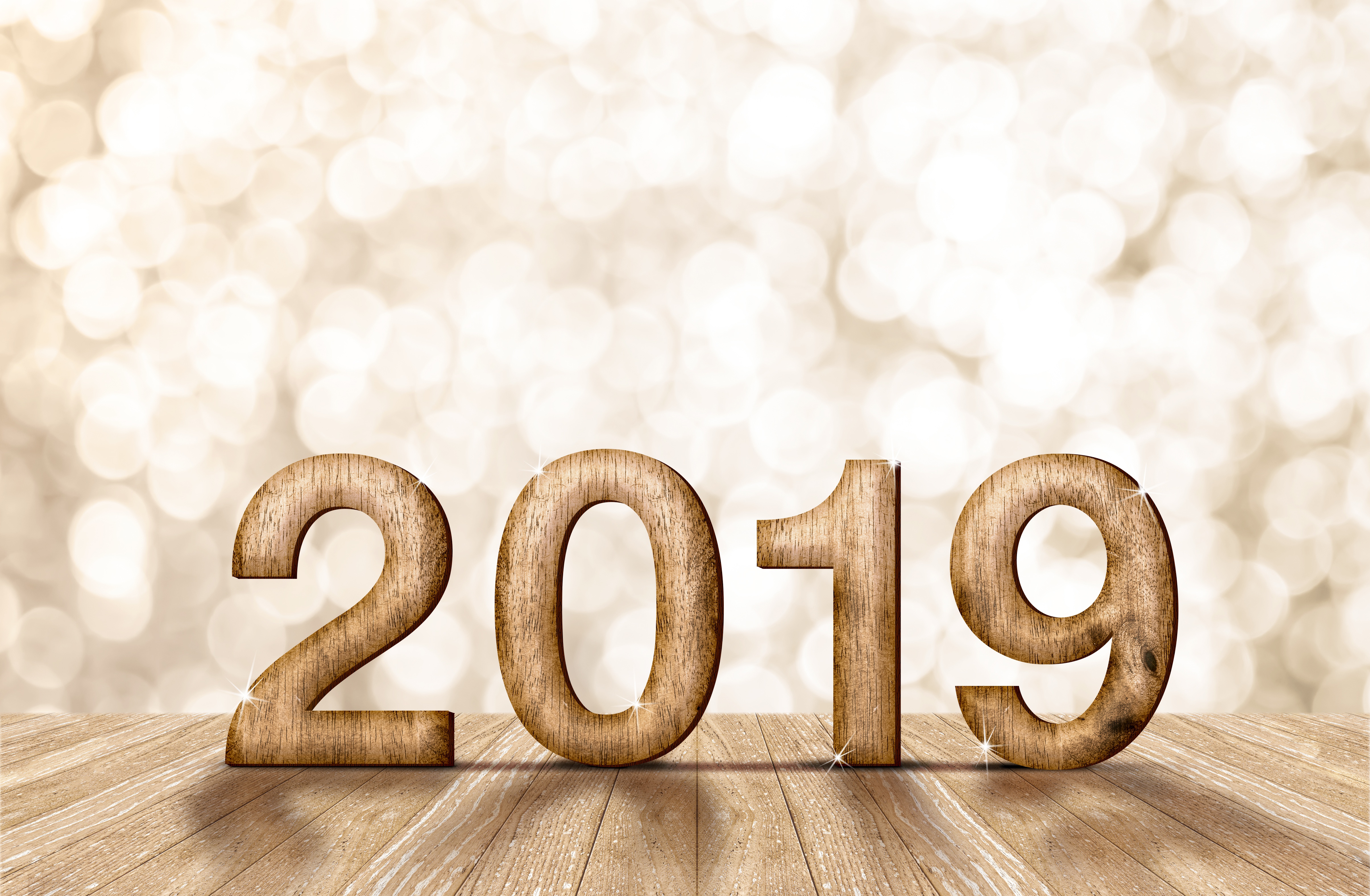 Téléchargez gratuitement l'image Nouvel An, Vacances, Bokeh, Nouvel An 2019 sur le bureau de votre PC