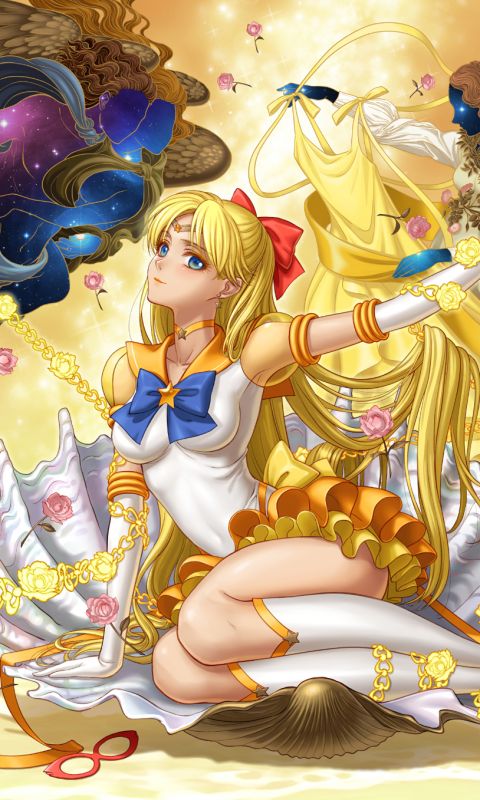 1117603 Hintergrundbild herunterladen animes, sailor moon das mädchen mit den zauberkräften, sailor venus, minako aino, artemis (sailor moon) - Bildschirmschoner und Bilder kostenlos